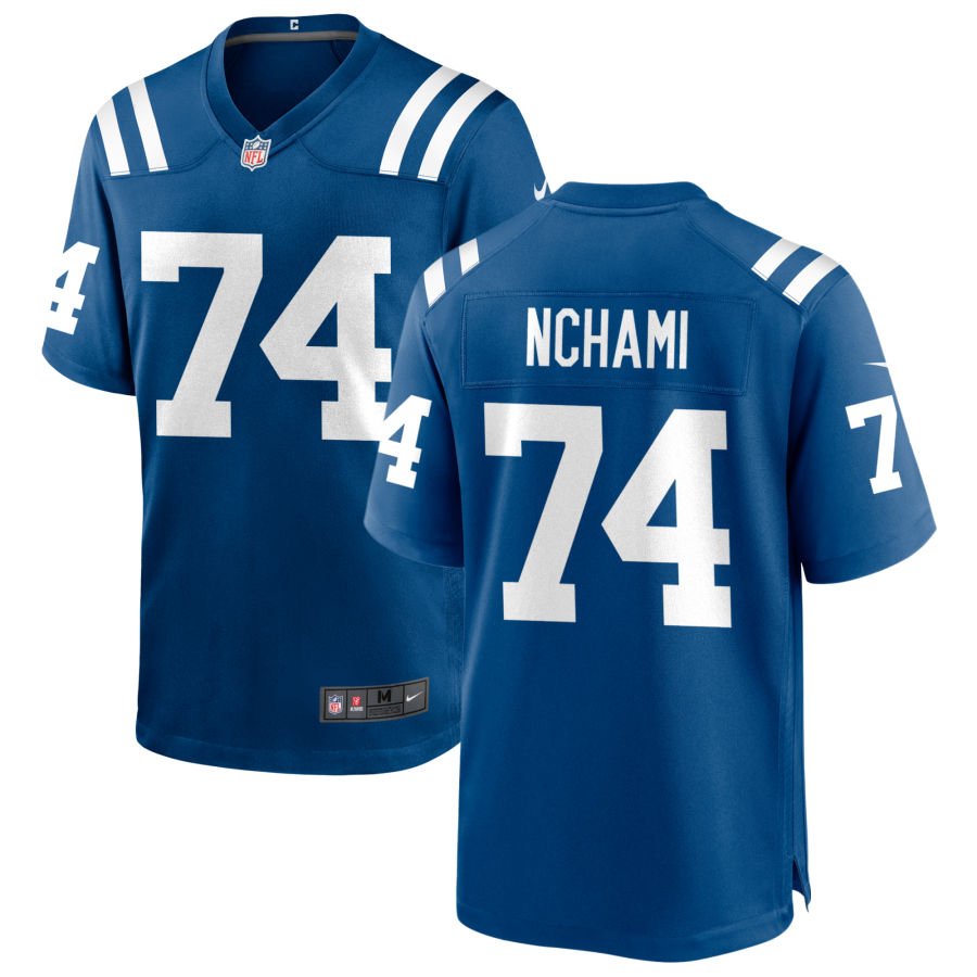 Durell Nchami Men's Nike Indianapolis Colts Royal Custom Game Jersey