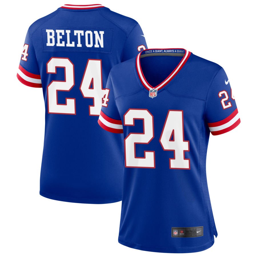 Dane Belton Women's Nike Royal New York Giants Classic Custom Game Jersey