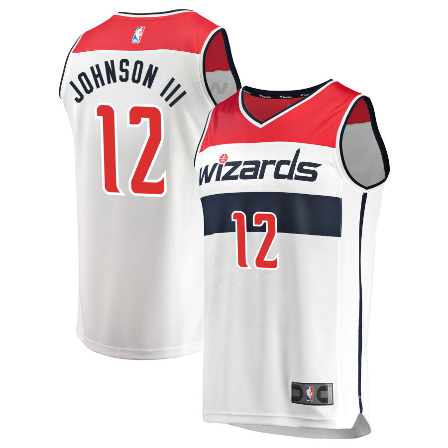 Tre Johnson III Youth Fanatics  White Washington Wizards Fast Break Replica Custom Jersey - Association Edition