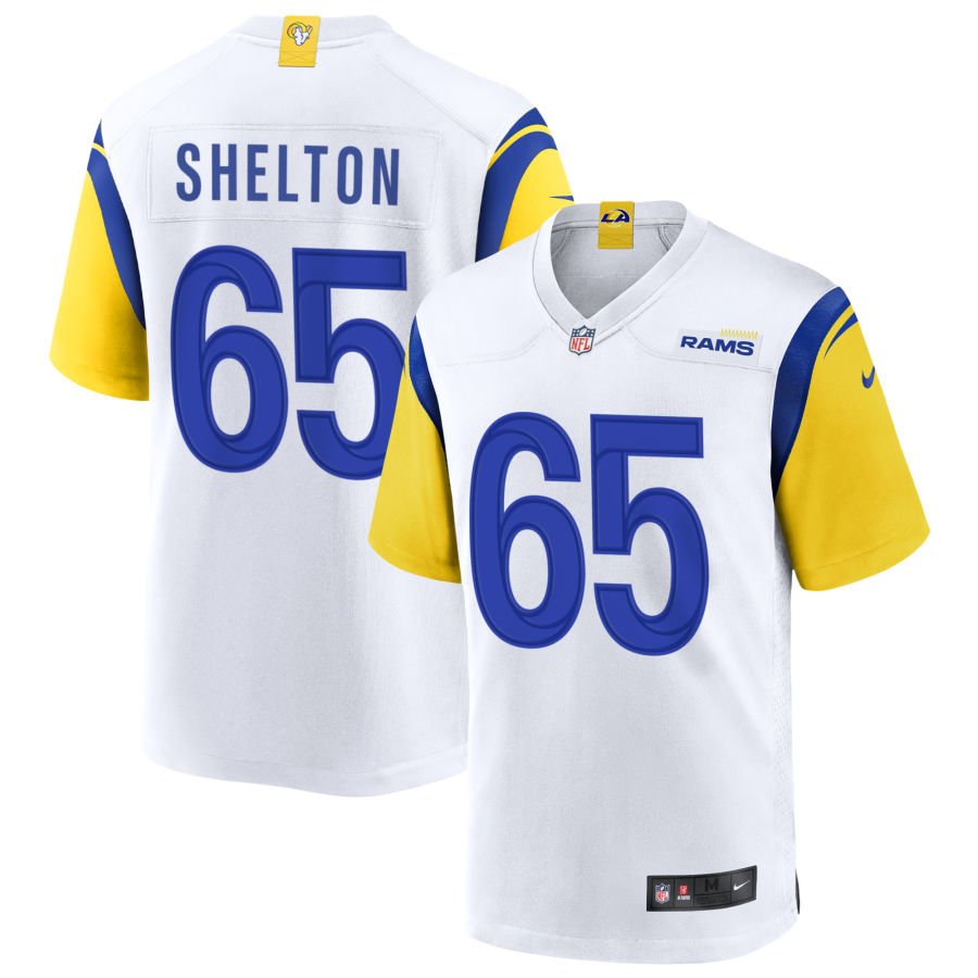 Coleman Shelton Men's Nike White Los Angeles Rams Alternate Custom Jersey