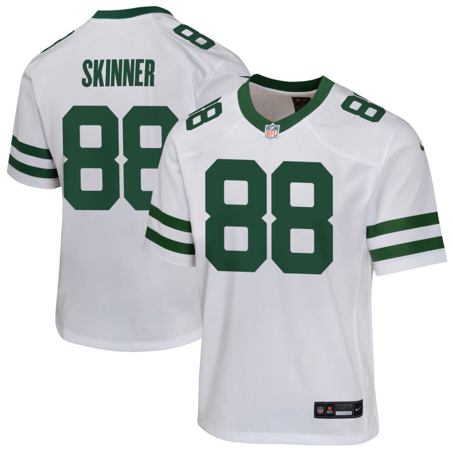 Quentin Skinner Youth Nike  Legacy White New York Jets Custom Game Jersey