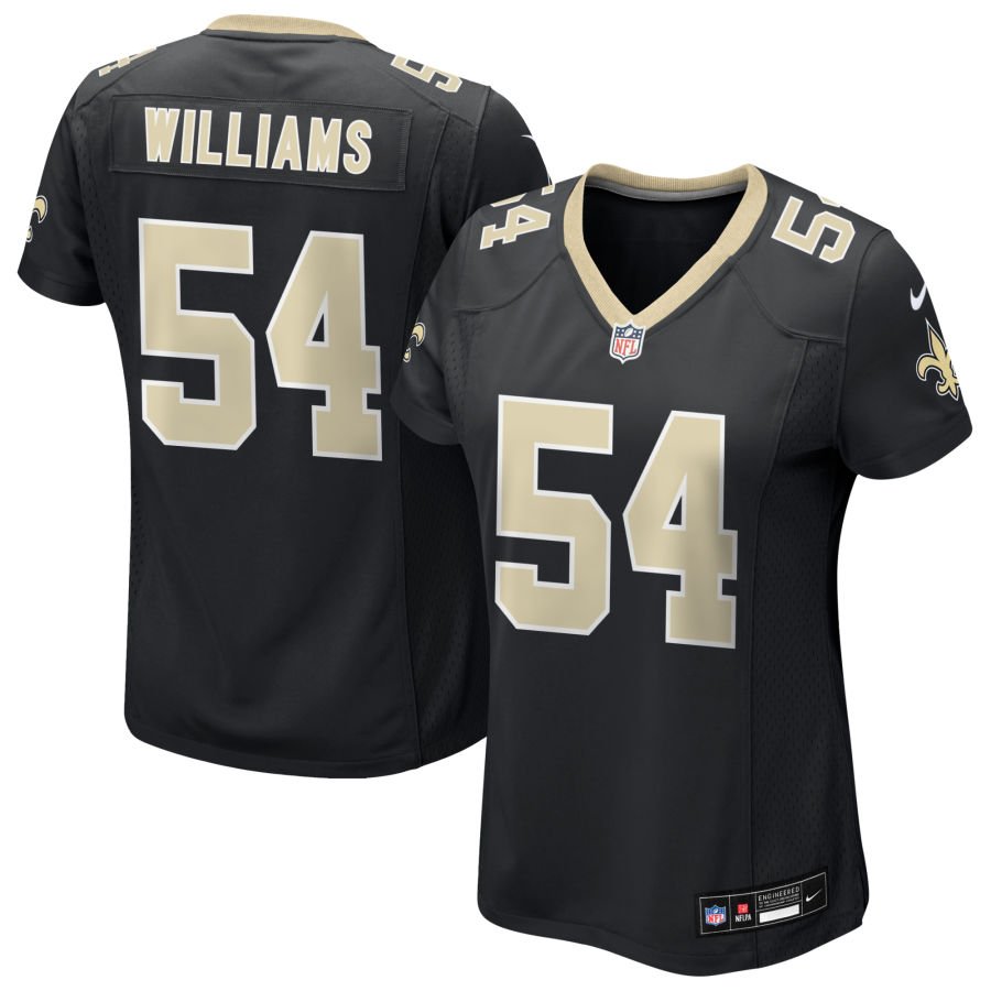 Jonah Williams Women's Nike Black New Orleans Saints Custom Game Jersey