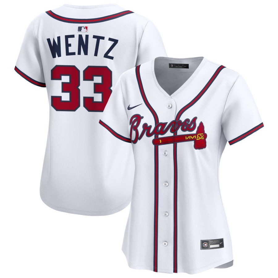 Jhancarlos Lara Women's Nike  White Atlanta Braves Home Limited Custom Jersey