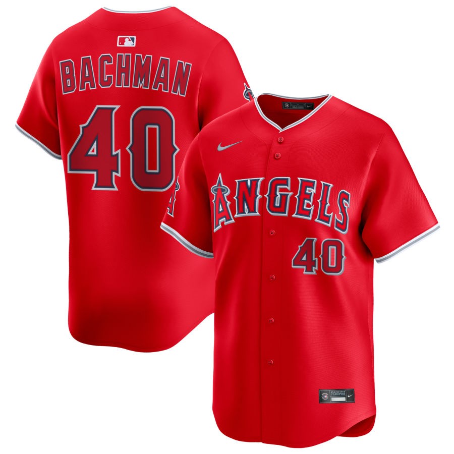 Josh Lowe Men's Nike Red Los Angeles Angels Alternate Limited Custom Jersey