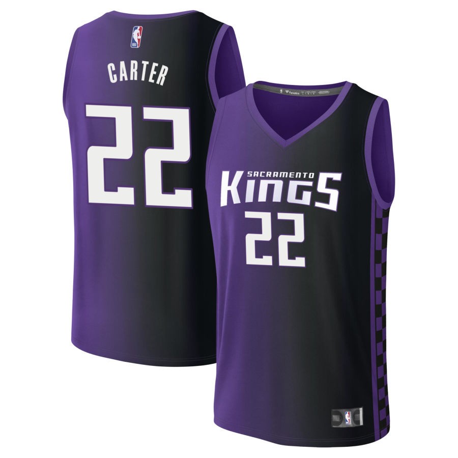 Devin Carter Men's Fanatics Purple Sacramento Kings Fast Break Custom Jersey - Statement Edition