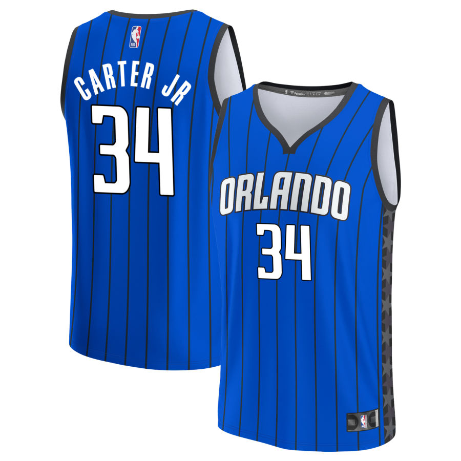 Wendell Carter Jr Men's Fanatics  Blue Orlando Magic Fast Break Custom Jersey - Statement Edition
