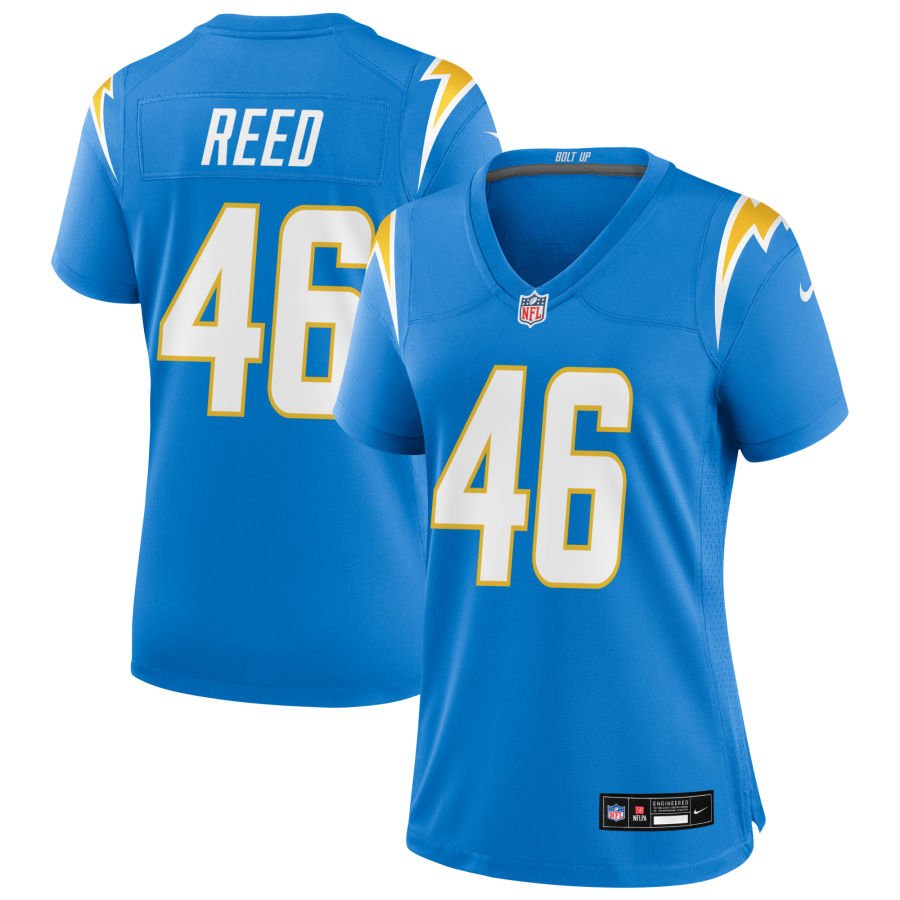 Nikko Reed Women's Nike Powder Blue Los Angeles Chargers Custom Game Jersey