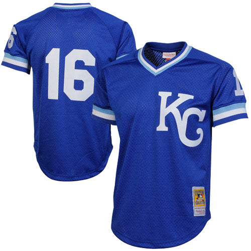 Men's Mitchell & Ness Bo Jackson Royal Kansas City Royals Authentic Batting Practice Jersey