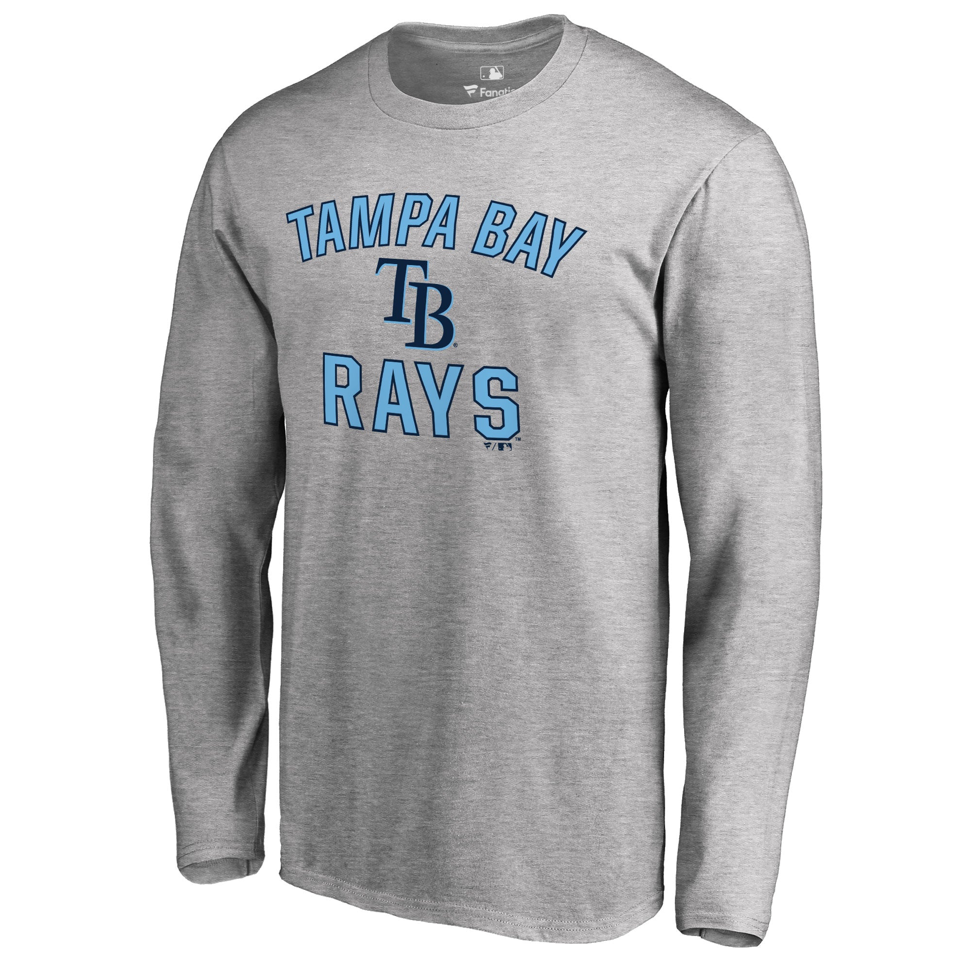 Men's Ash Tampa Bay Rays Victory Arch Long Sleeve T-Shirt