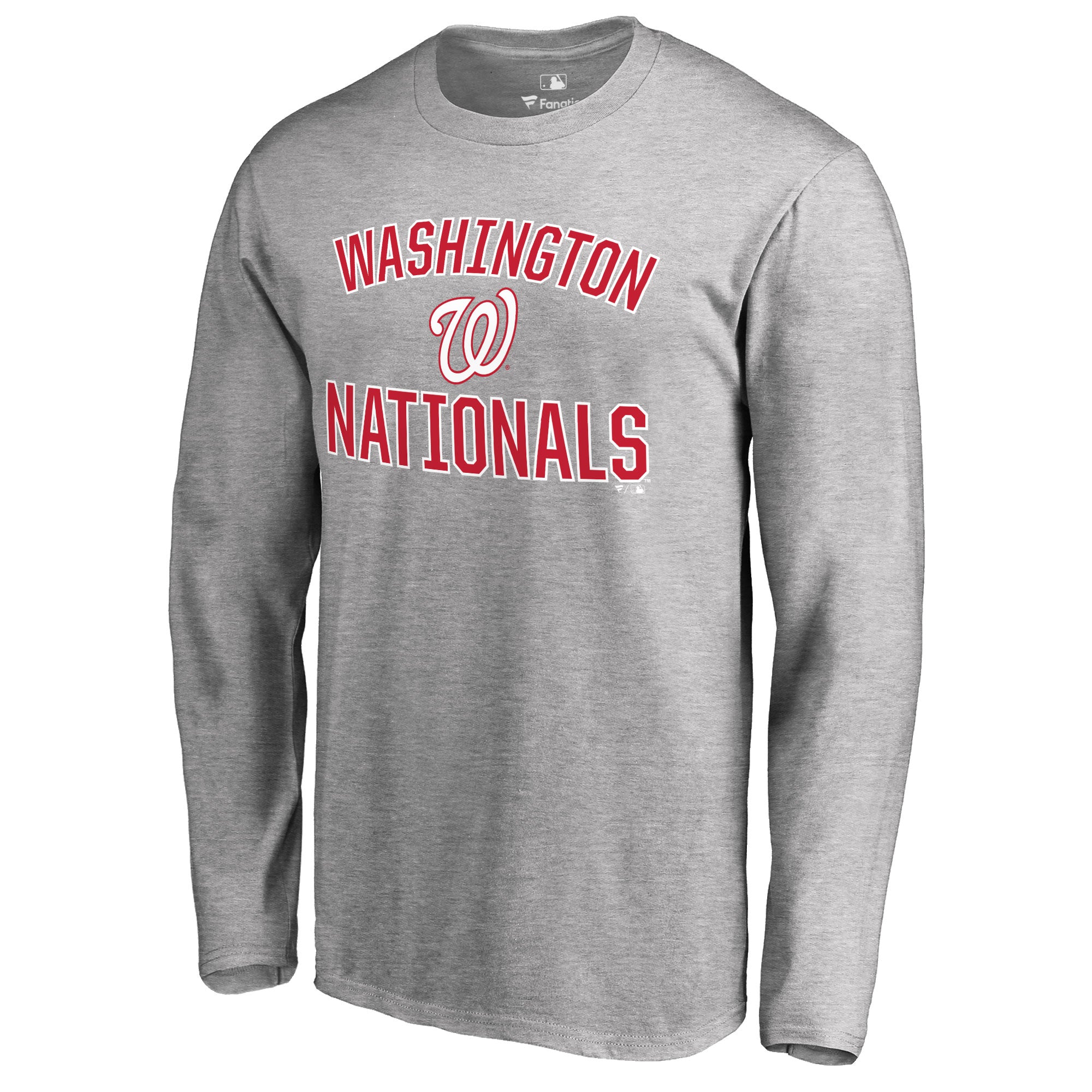 Men's Ash Washington Nationals Victory Arch 2 Long Sleeve T-Shirt