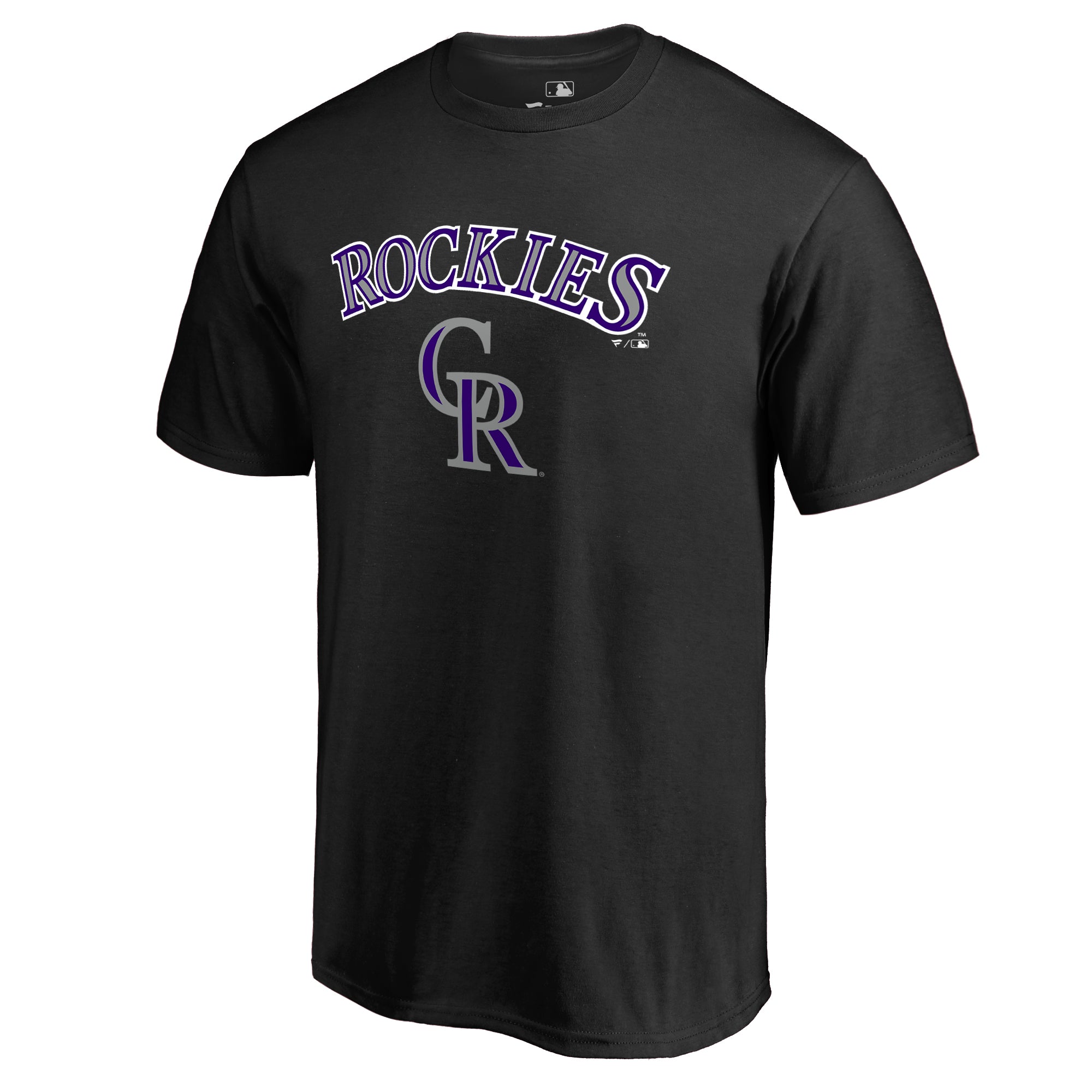 Men's Black Colorado Rockies Team Lockup T-Shirt