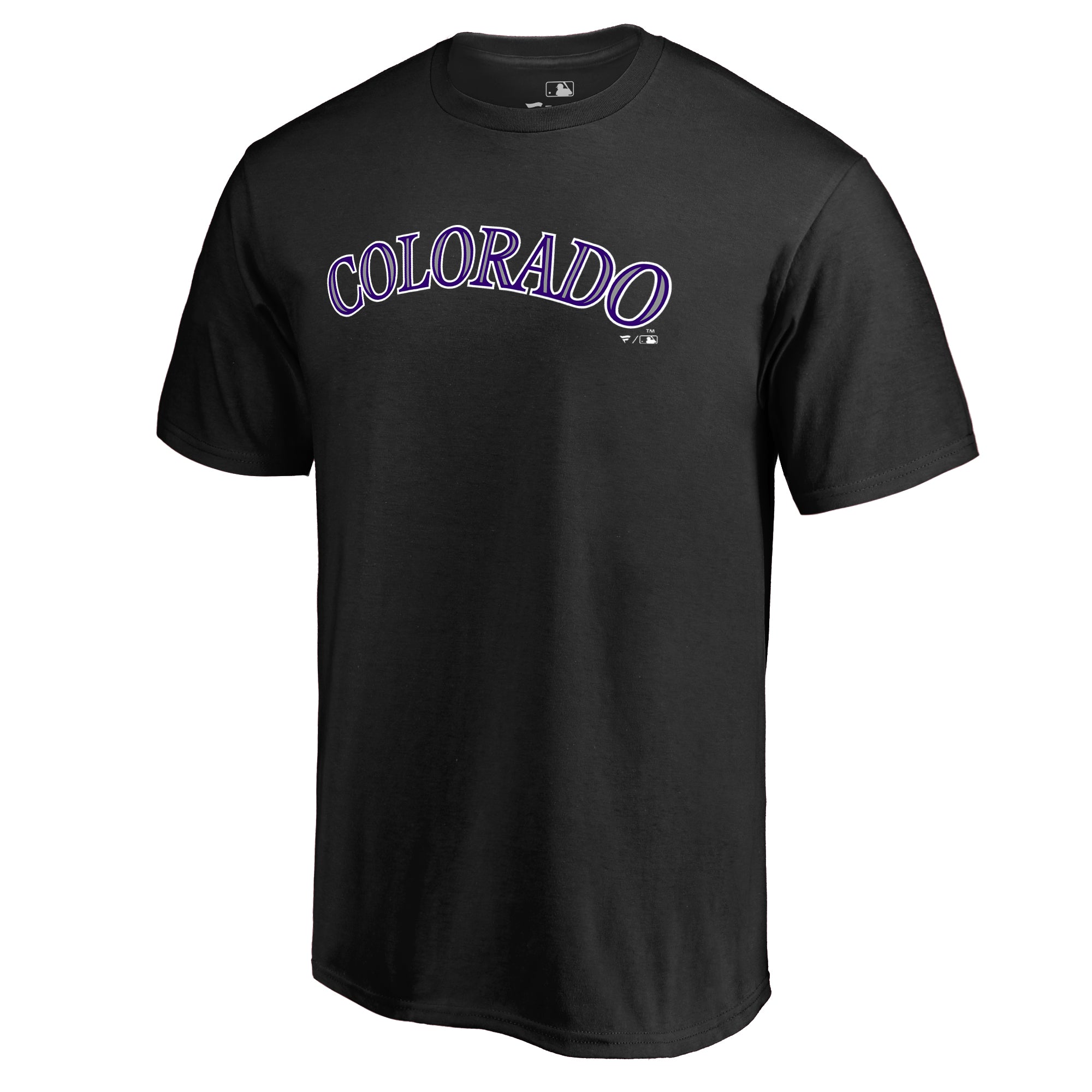 Men's Black Colorado Rockies Team Wordmark T-Shirt