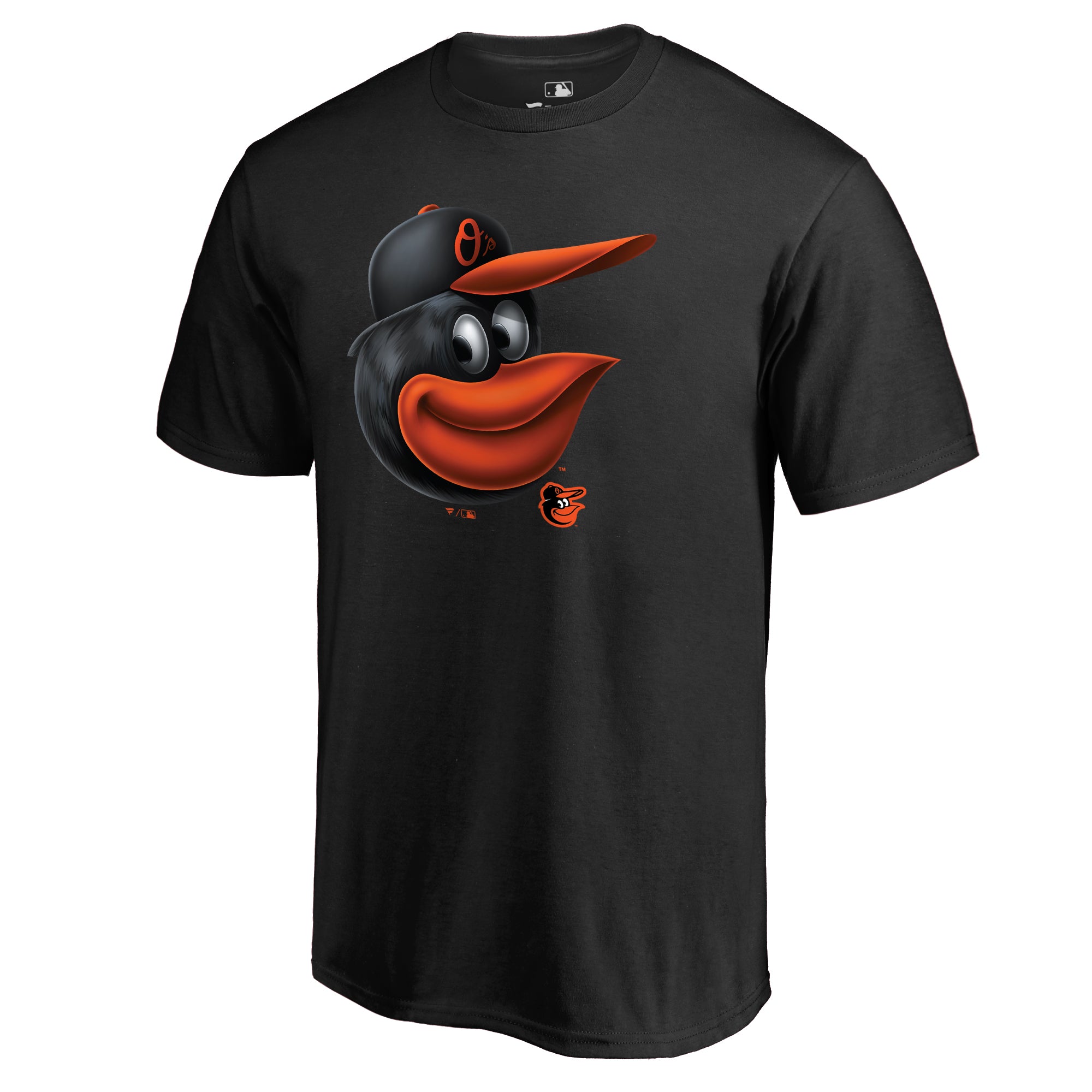 Men's Black Baltimore Orioles Midnight Mascot Logo T-Shirt
