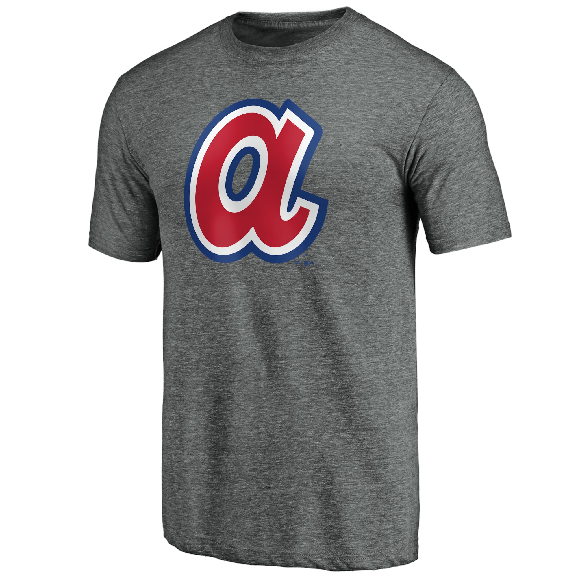 Men's Ash Atlanta Braves Cooperstown Collection Forbes Tri-Blend T-Shirt