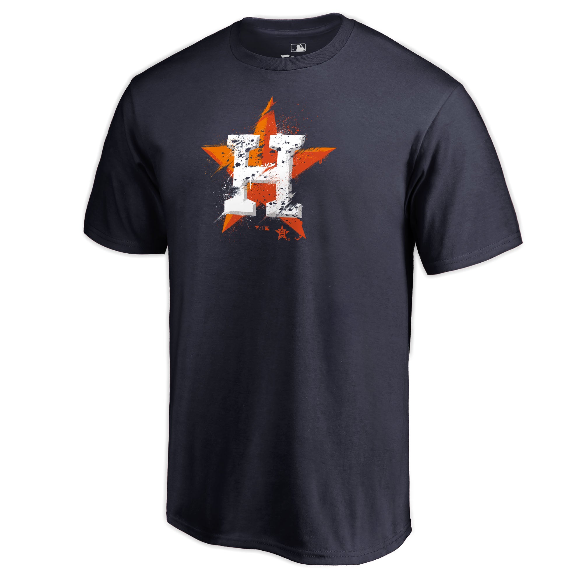 Men's Navy Houston Astros Splatter Logo T-Shirt
