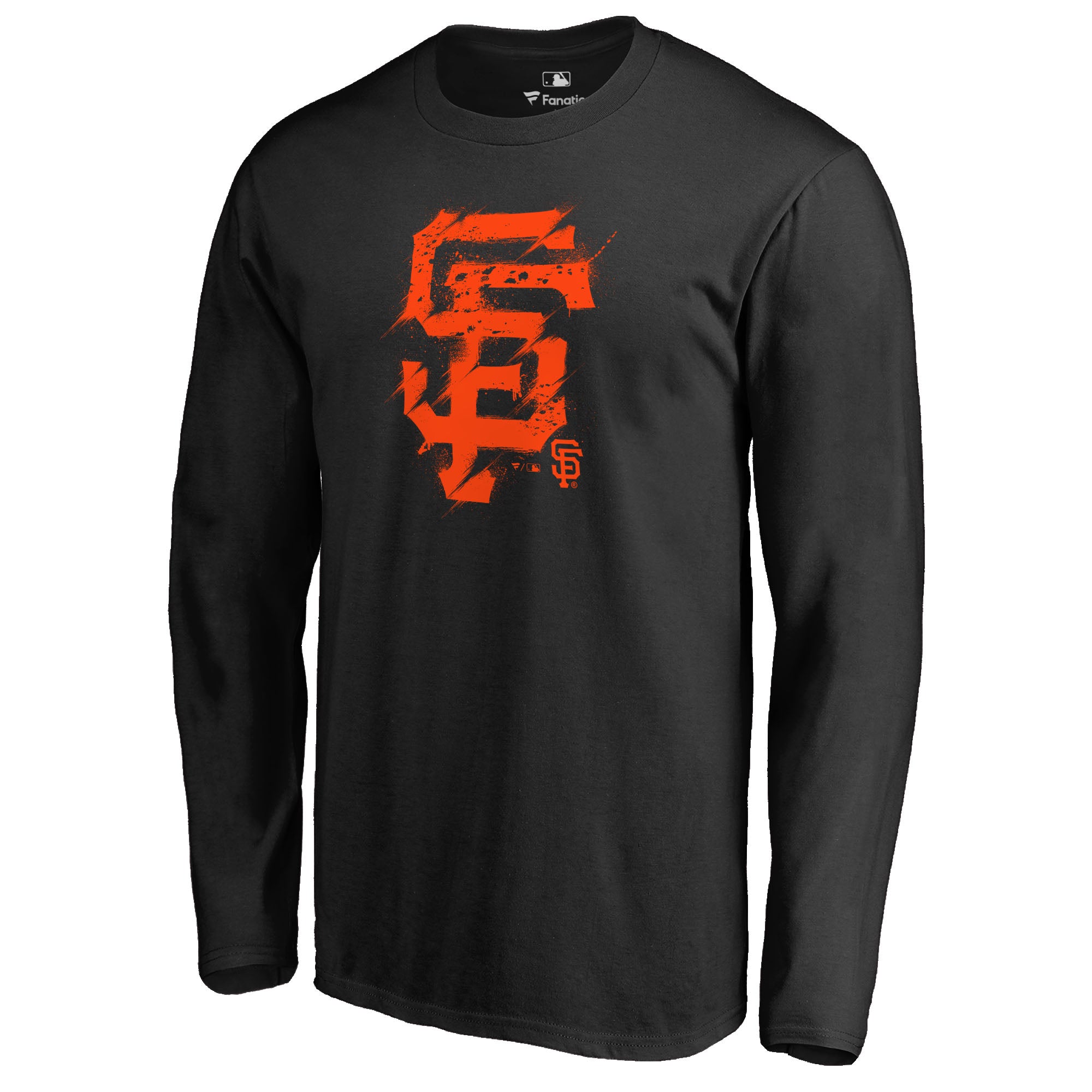 Men's Black San Francisco Giants Splatter Logo Long Sleeve T-Shirt