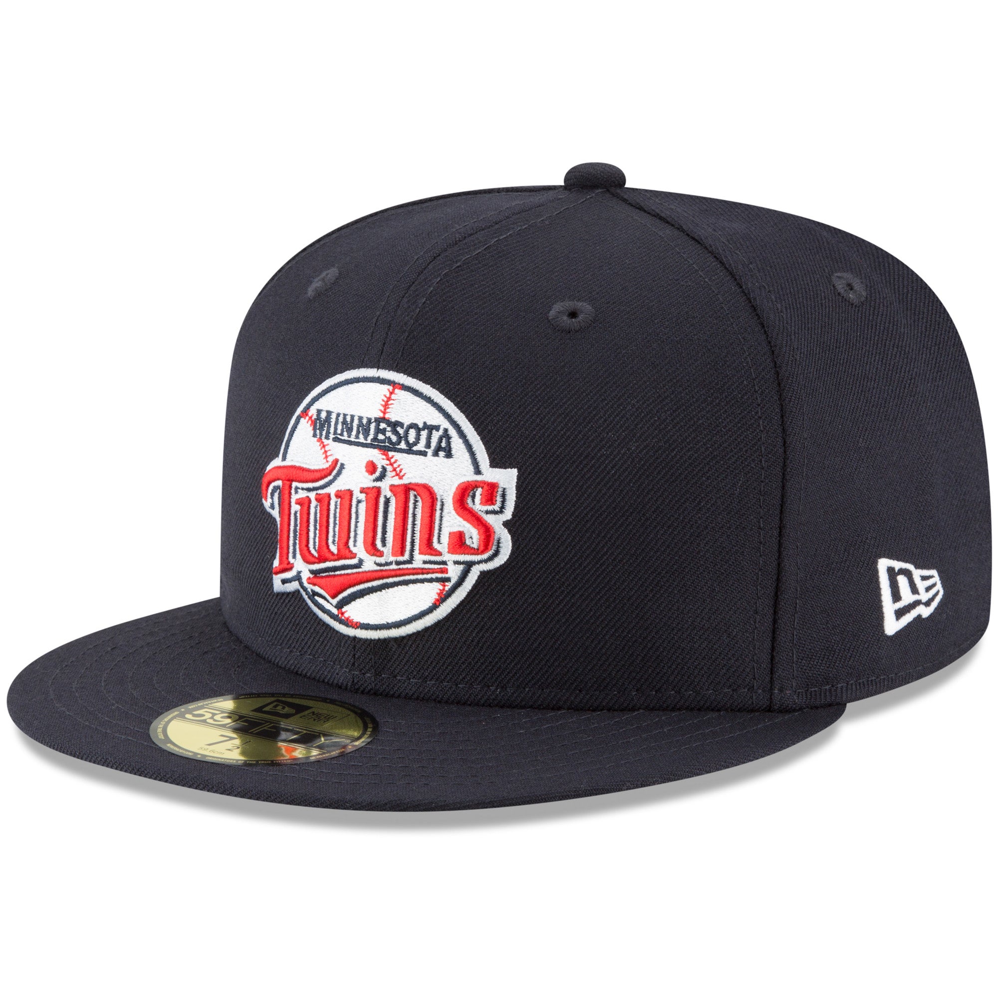 Men's New Era Navy Minnesota Twins Cooperstown Collection Wool 59FIFTY Fitted Hat
