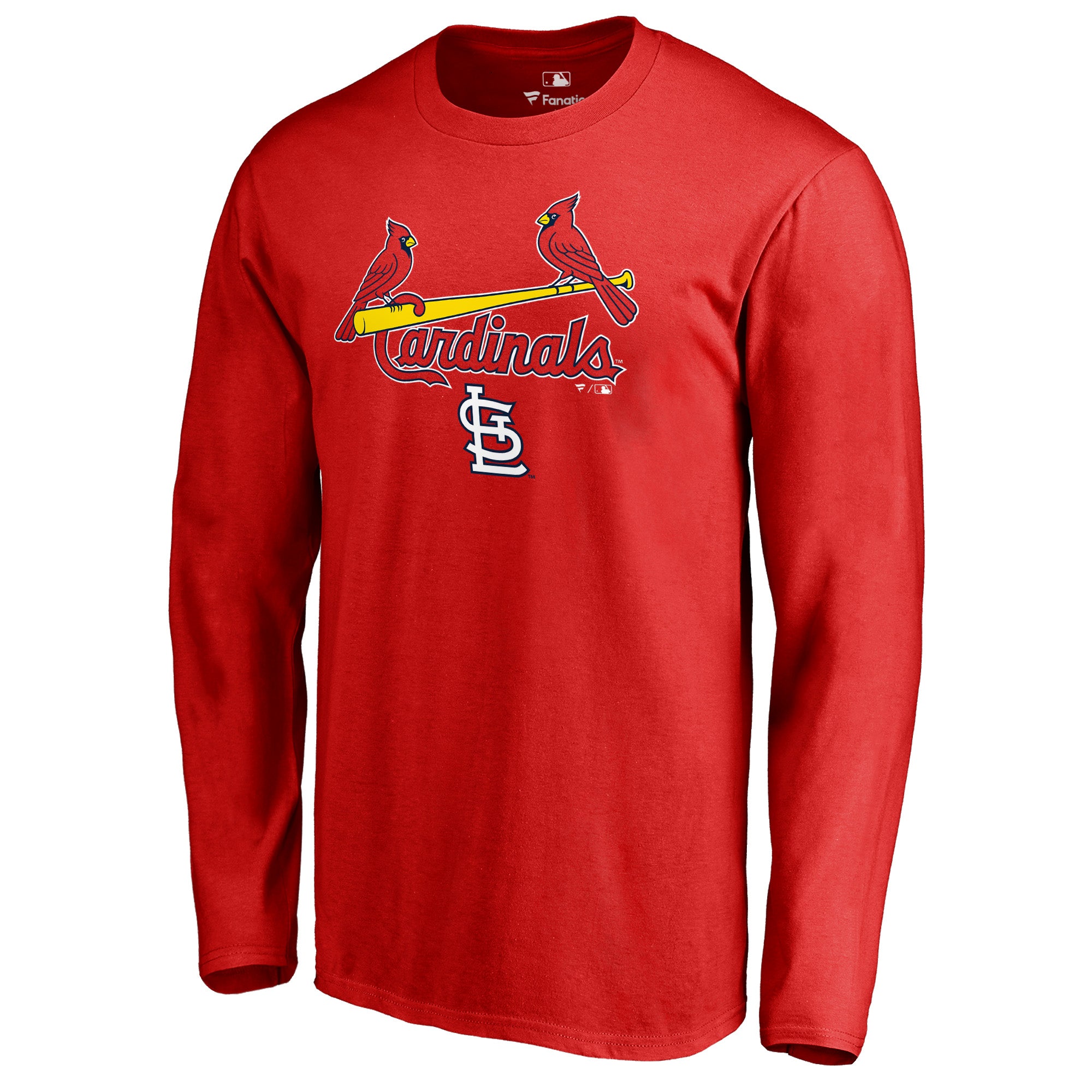 Men's Red St. Louis Cardinals Team Lockup Long Sleeve T-Shirt