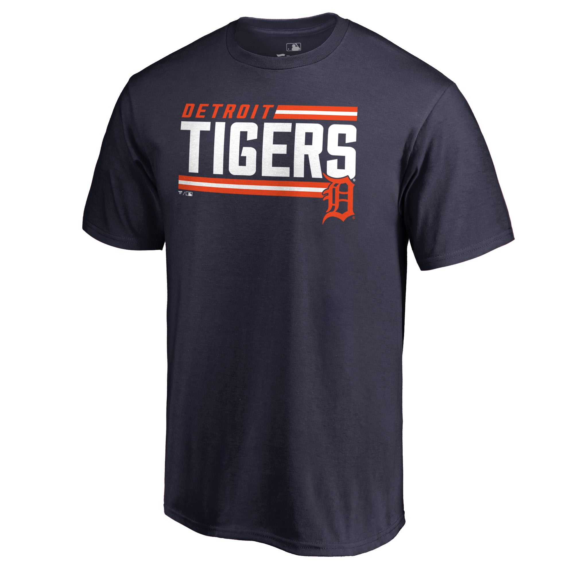 Men's Navy Detroit Tigers Onside Stripe T-Shirt