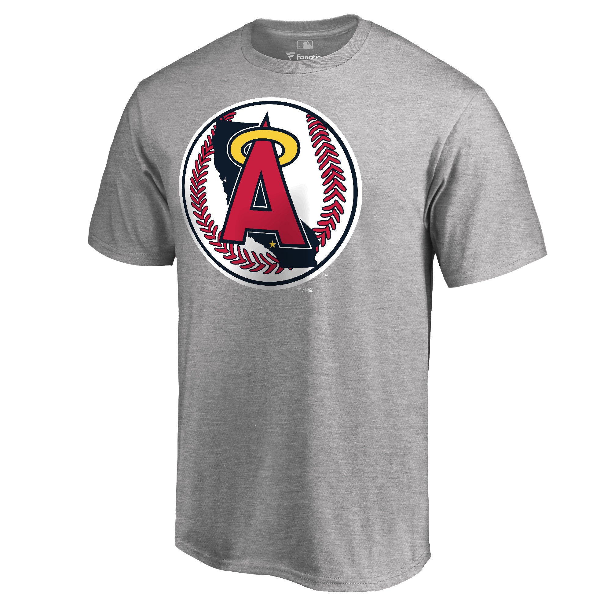 Men's Heathered Gray California Angels Cooperstown Collection Vintage Forbes T-Shirt