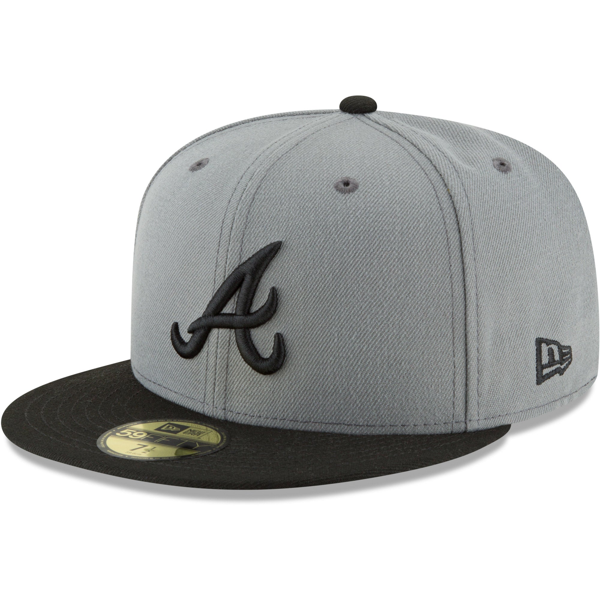 Men's New Era Gray/Black Atlanta Braves Two-Tone 59FIFTY Fitted Hat