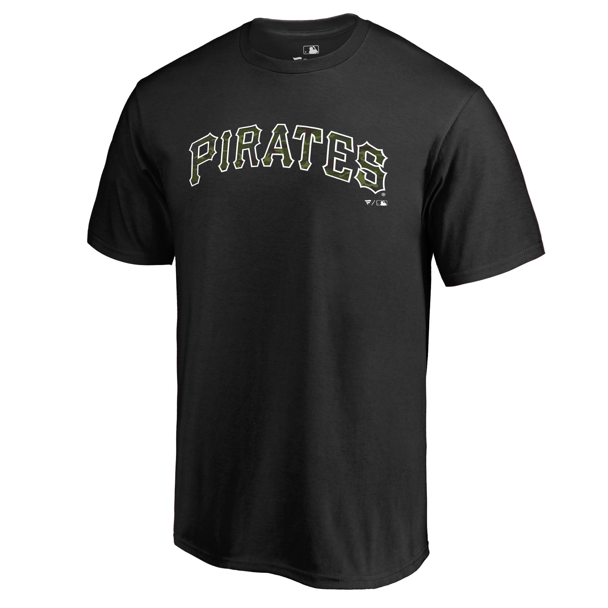 Men's Black Pittsburgh Pirates Armed Forces Wordmark T-Shirt
