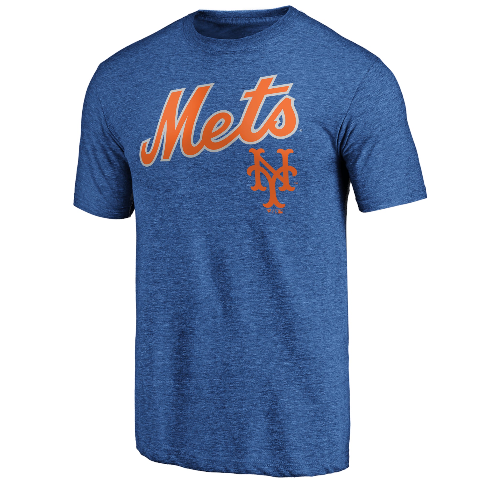 Men's Royal New York Mets Vintage Cooperstown Collection Wahconah Tri-Blend T-Shirt