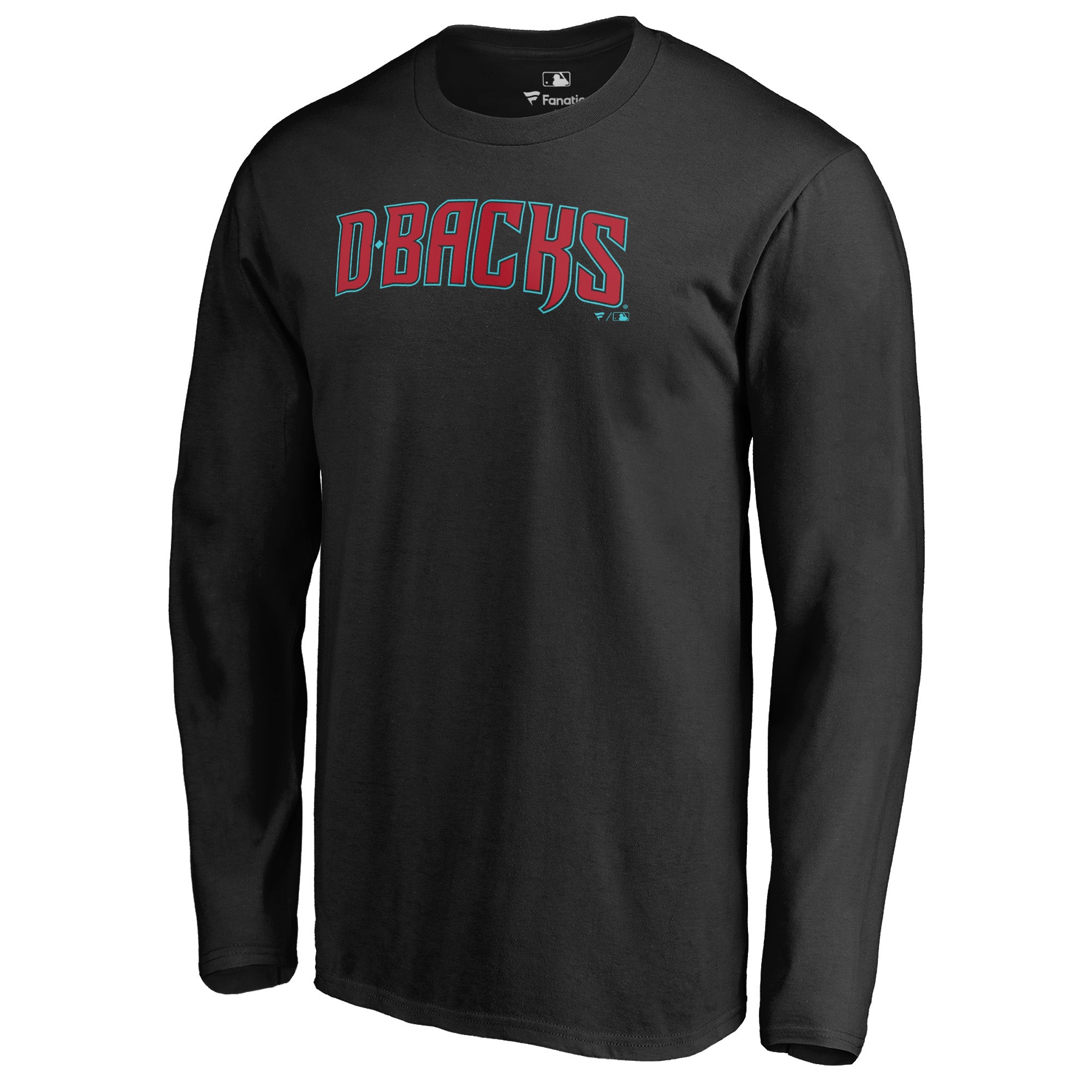 Men's Black Arizona Diamondbacks Team Wordmark Long Sleeve T-Shirt