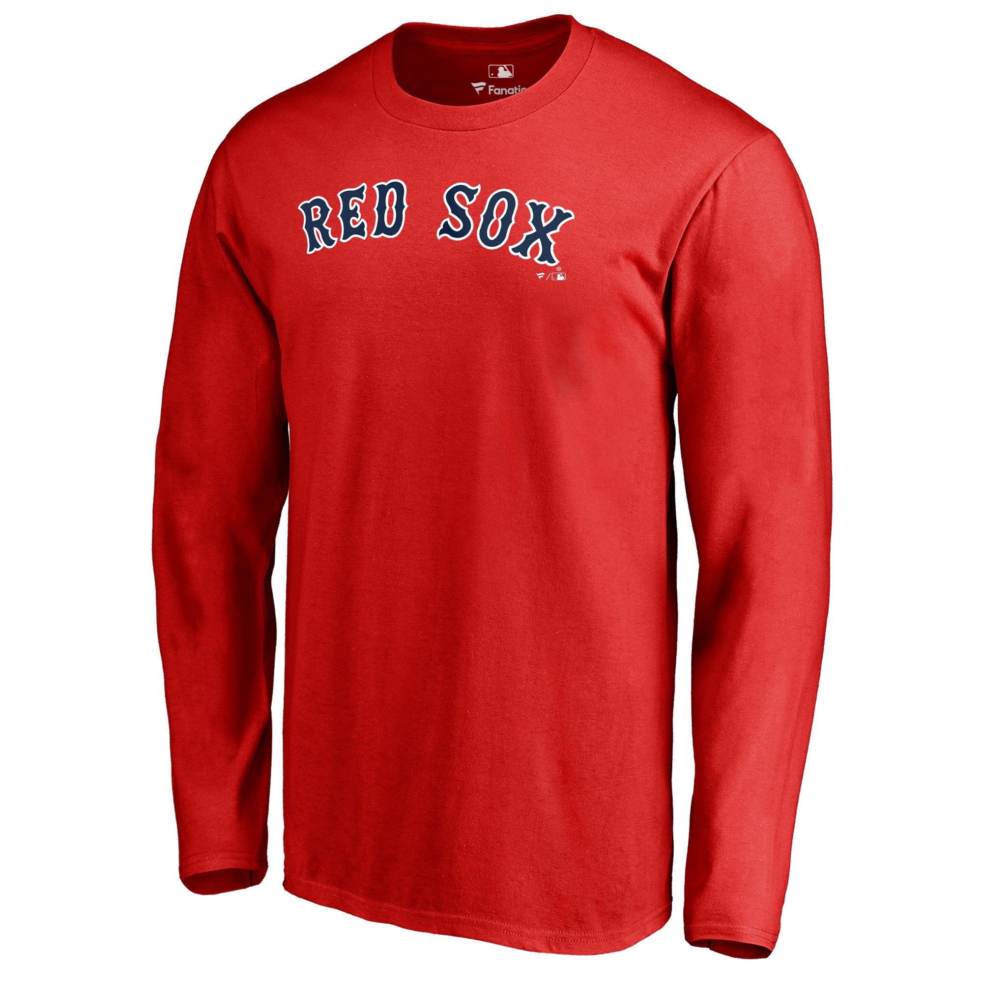 Men's Red Boston Red Sox Team Wordmark Long Sleeve T-Shirt