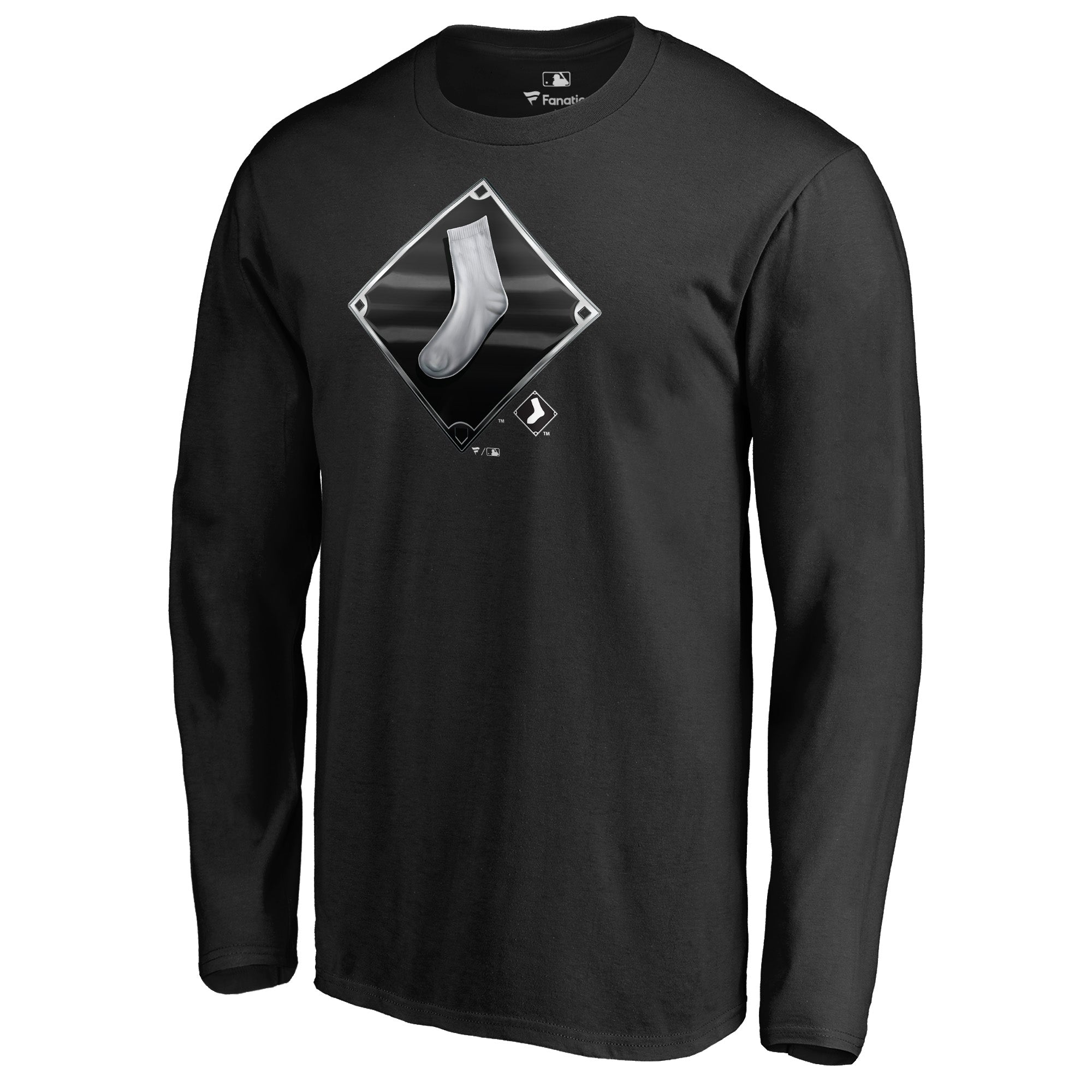 Men's Black Chicago White Sox Midnight Mascot Long Sleeve T-Shirt
