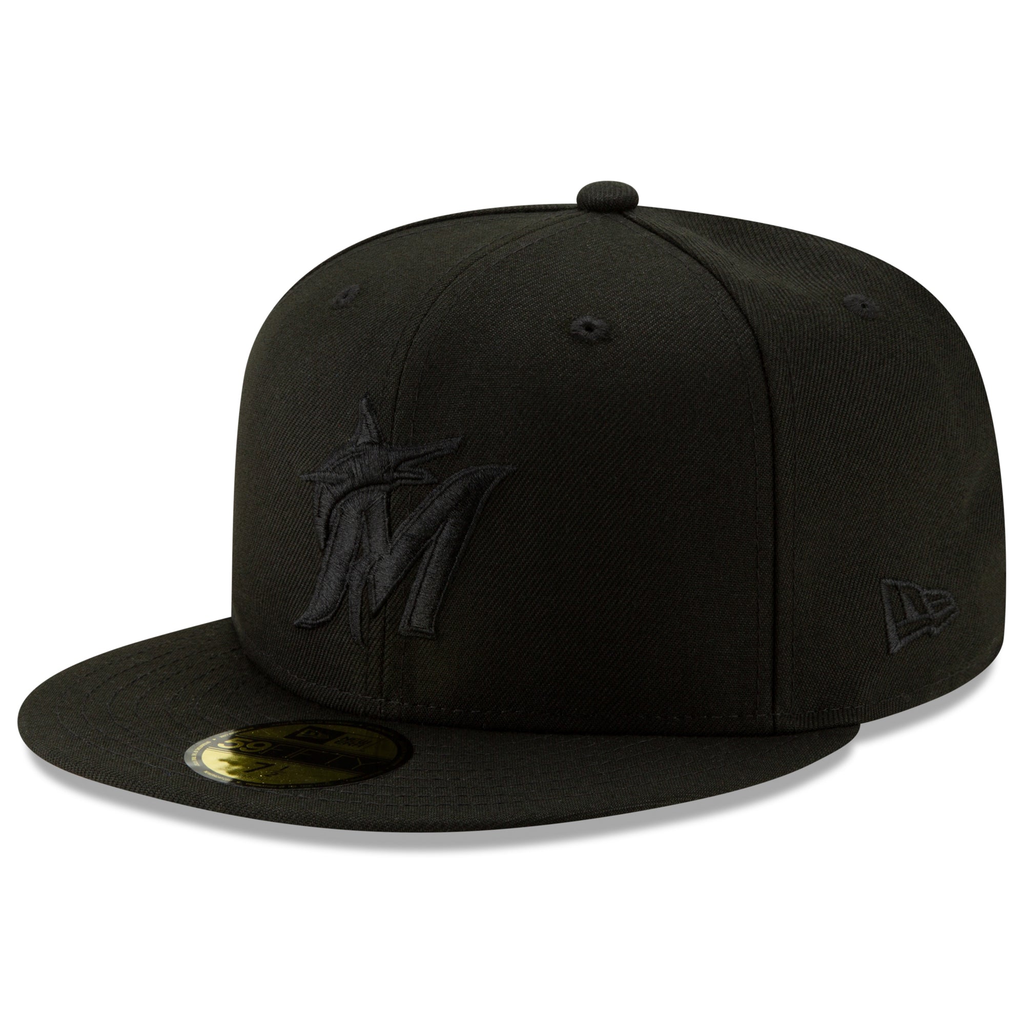 Men's New Era Black Miami Marlins 2019 Black-on-Black 59FIFTY Fitted Hat