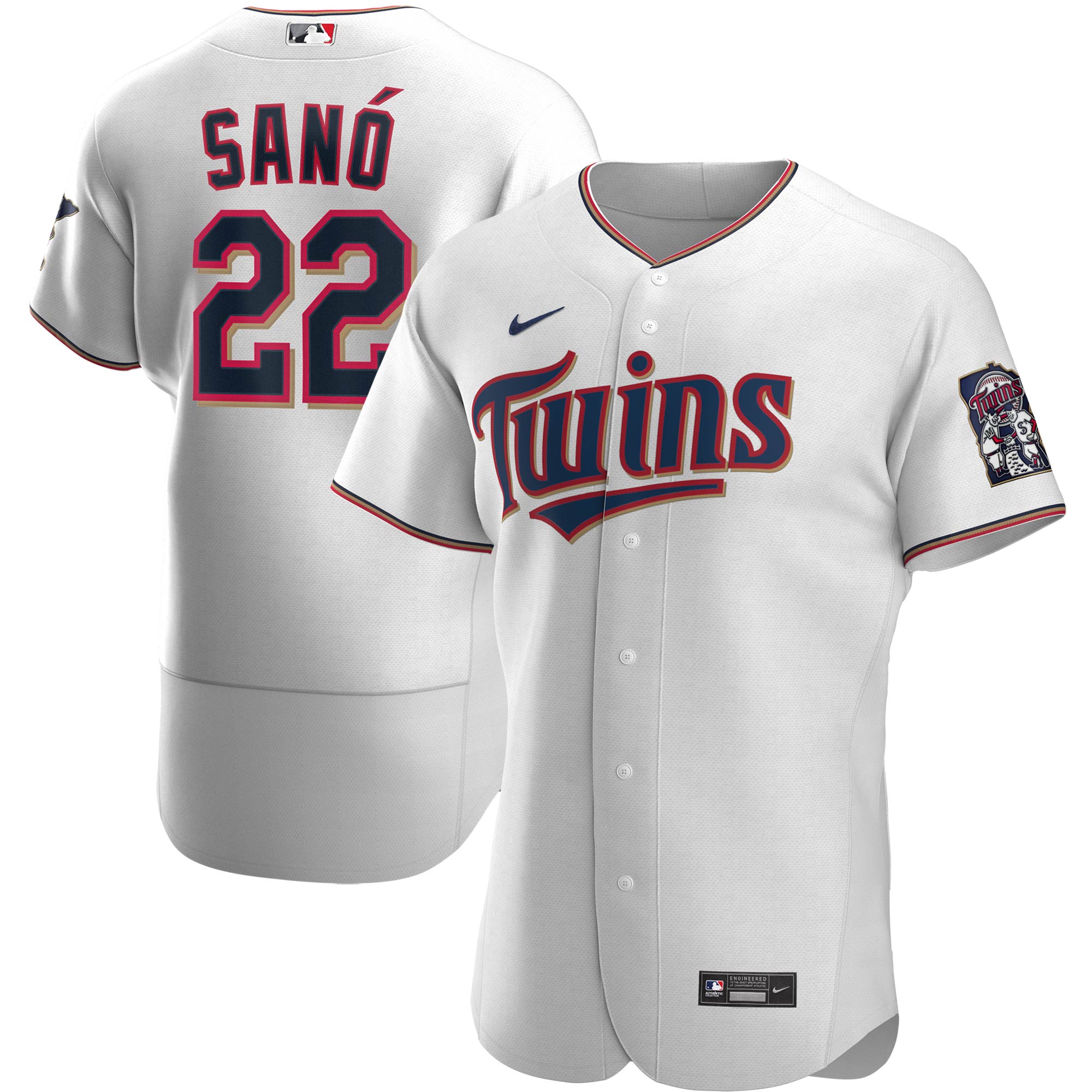 Men's Nike Miguel Sanó White Minnesota Twins Home Authentic Player Jersey