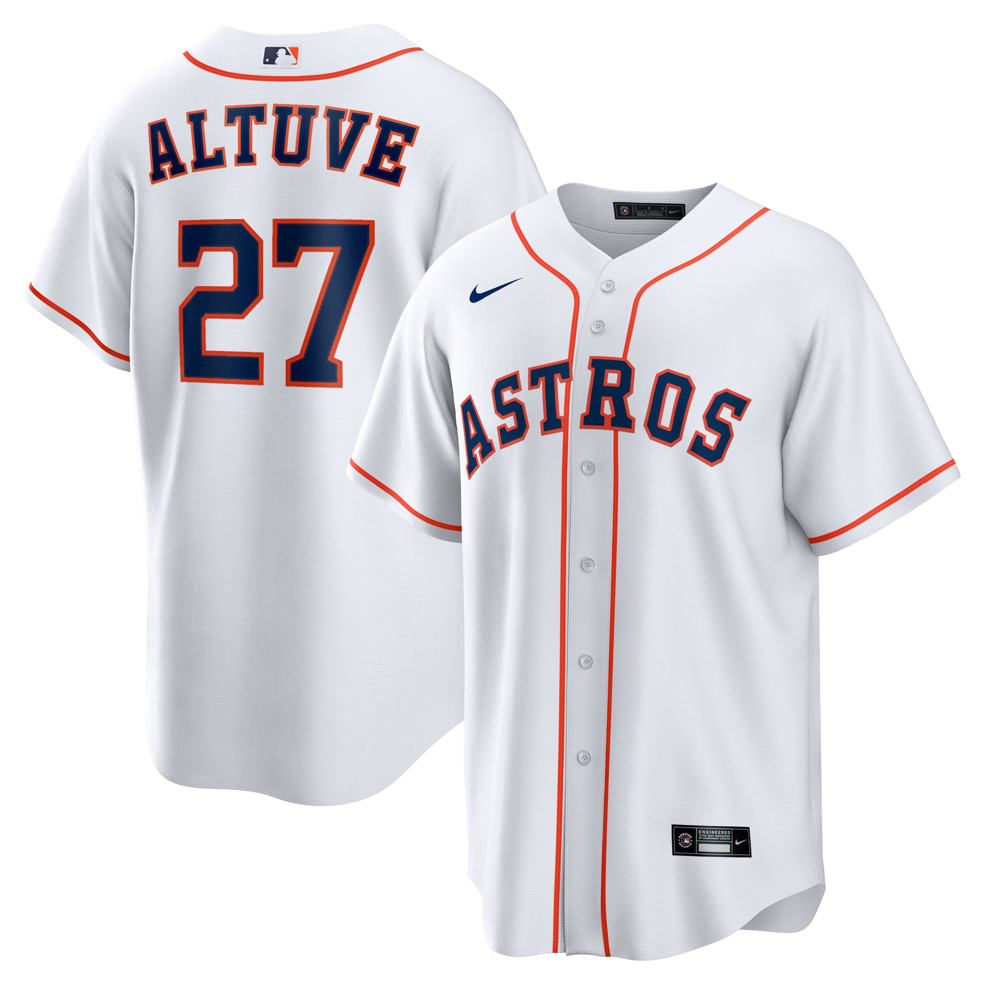Men's Nike Jose Altuve White Houston Astros Home Replica Player Name Jersey