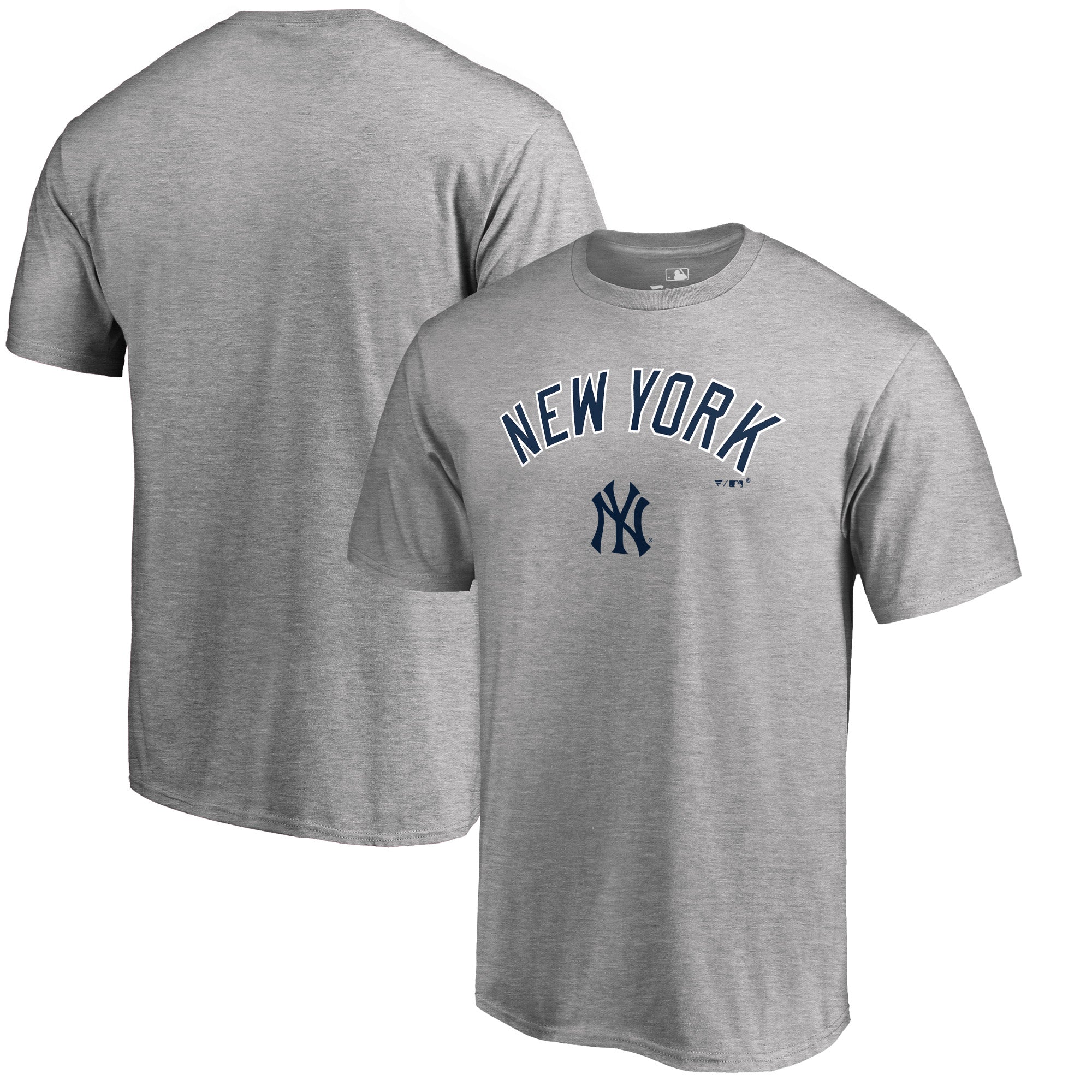 Men's Heathered Gray New York Yankees Team Lockup T-Shirt