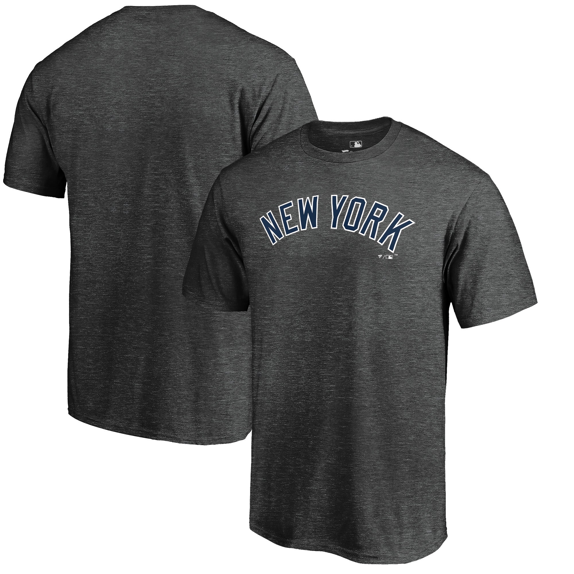 Men's Heathered Charcoal New York Yankees Team Wordmark T-Shirt