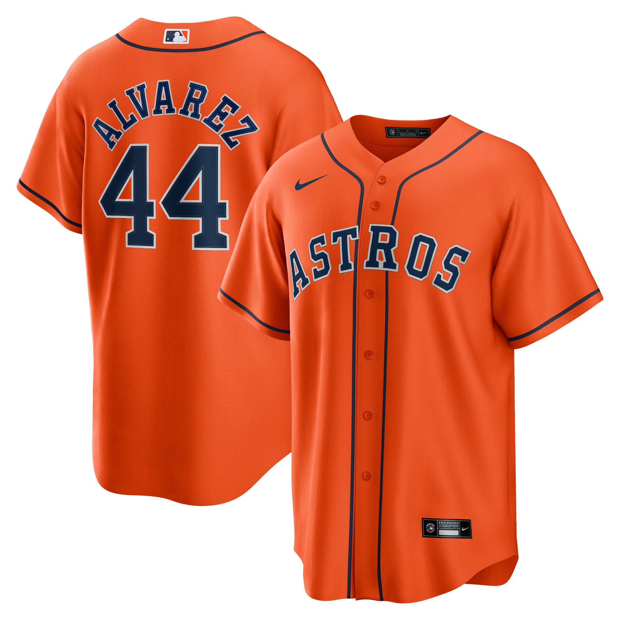 Men's Nike Yordan Álvarez Orange Houston Astros Alternate Replica Player Jersey