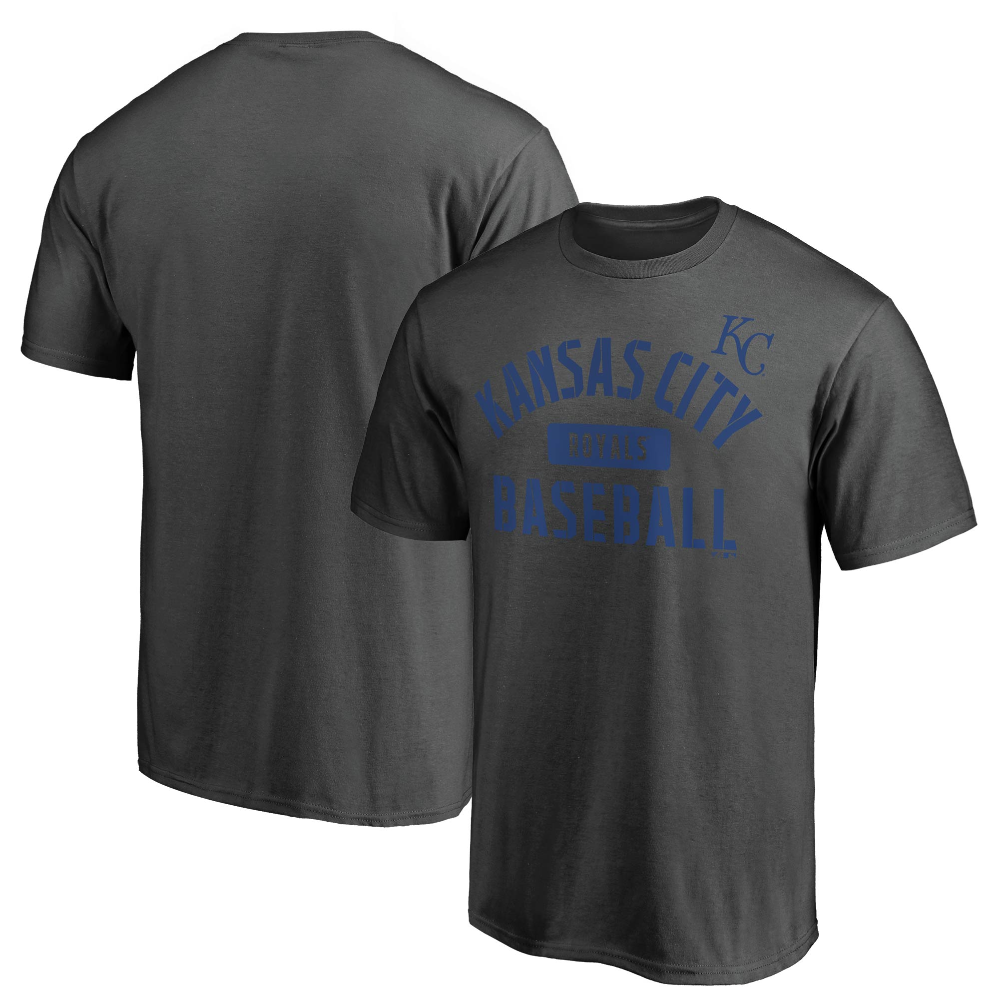 Men's Charcoal Kansas City Royals Iconic Primary Pill T-Shirt