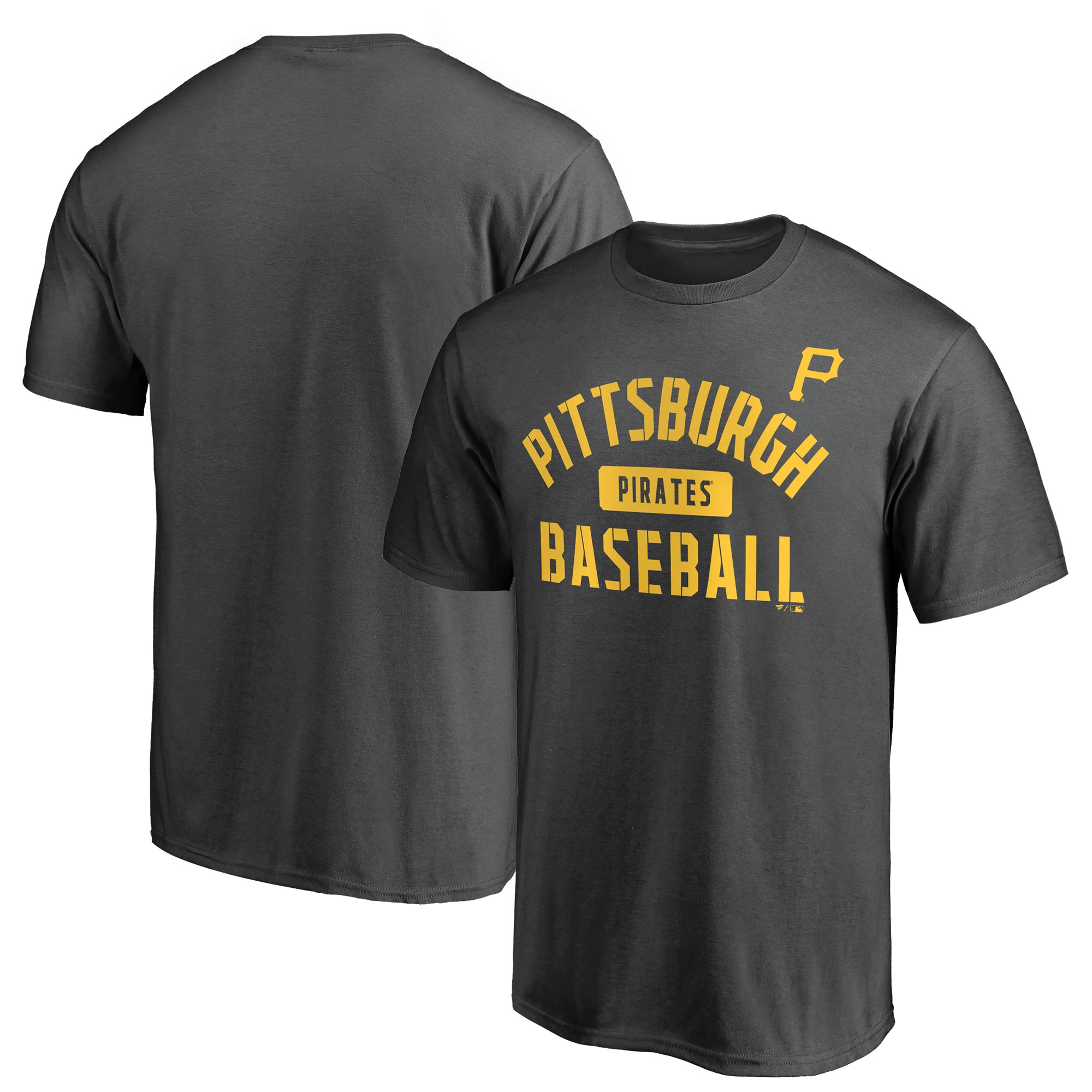 Men's Charcoal Pittsburgh Pirates Iconic Primary Pill T-Shirt