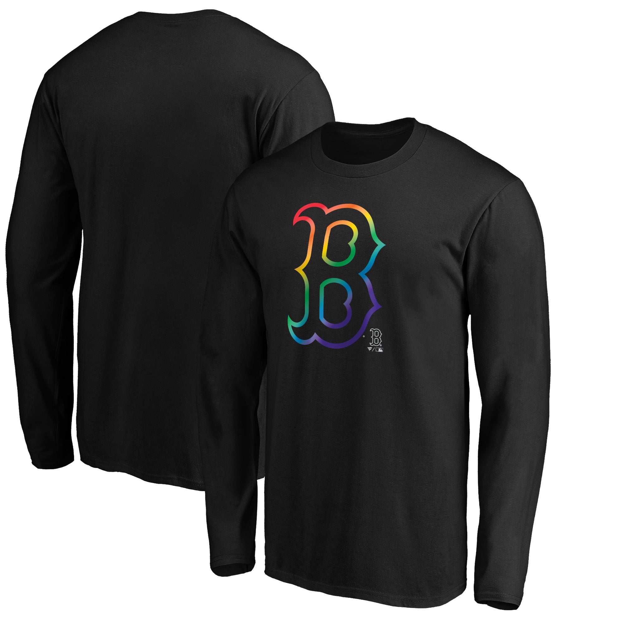 Men's Black Boston Red Sox Team Pride Logo Long Sleeve T-Shirt