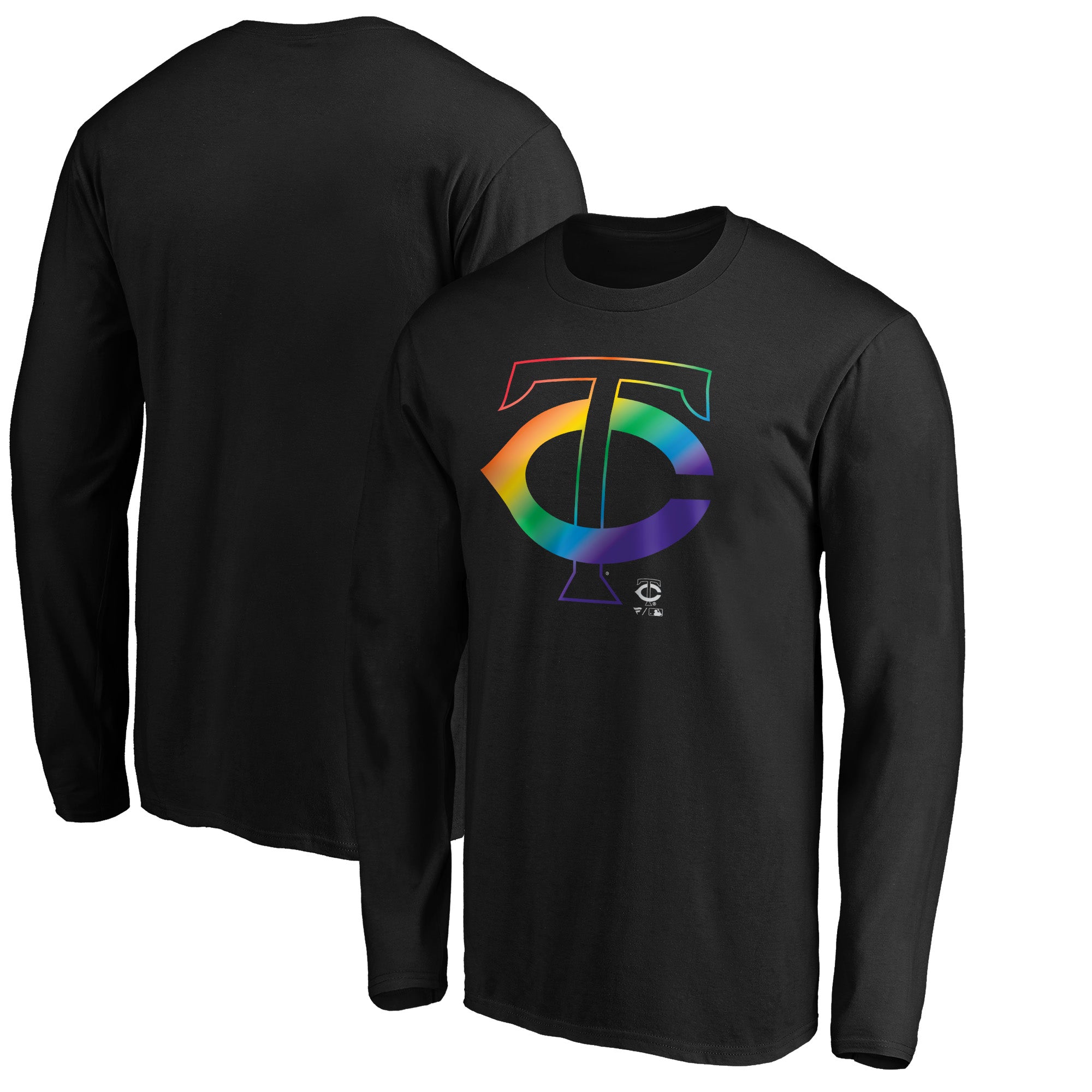 Men's Black Minnesota Twins Team Pride Logo Long Sleeve T-Shirt