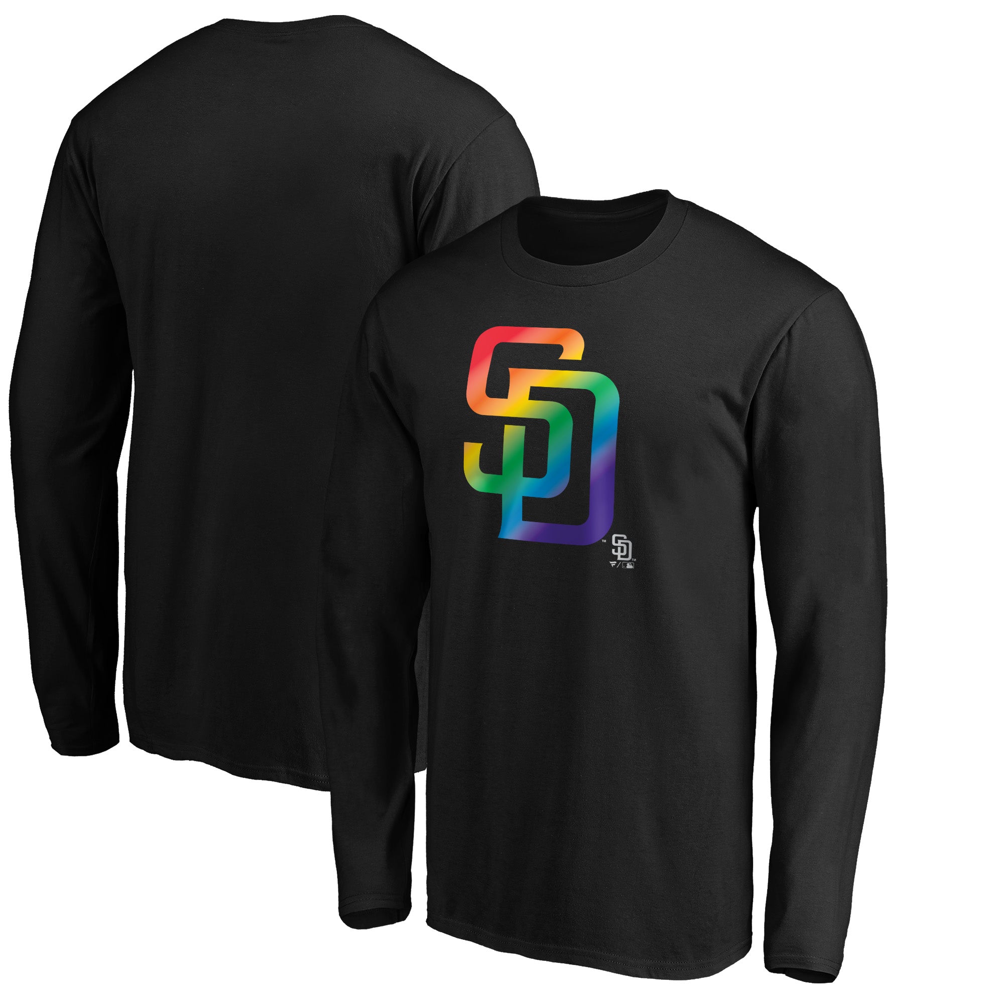 Men's Black San Diego Padres Team Pride Logo Long Sleeve T-Shirt