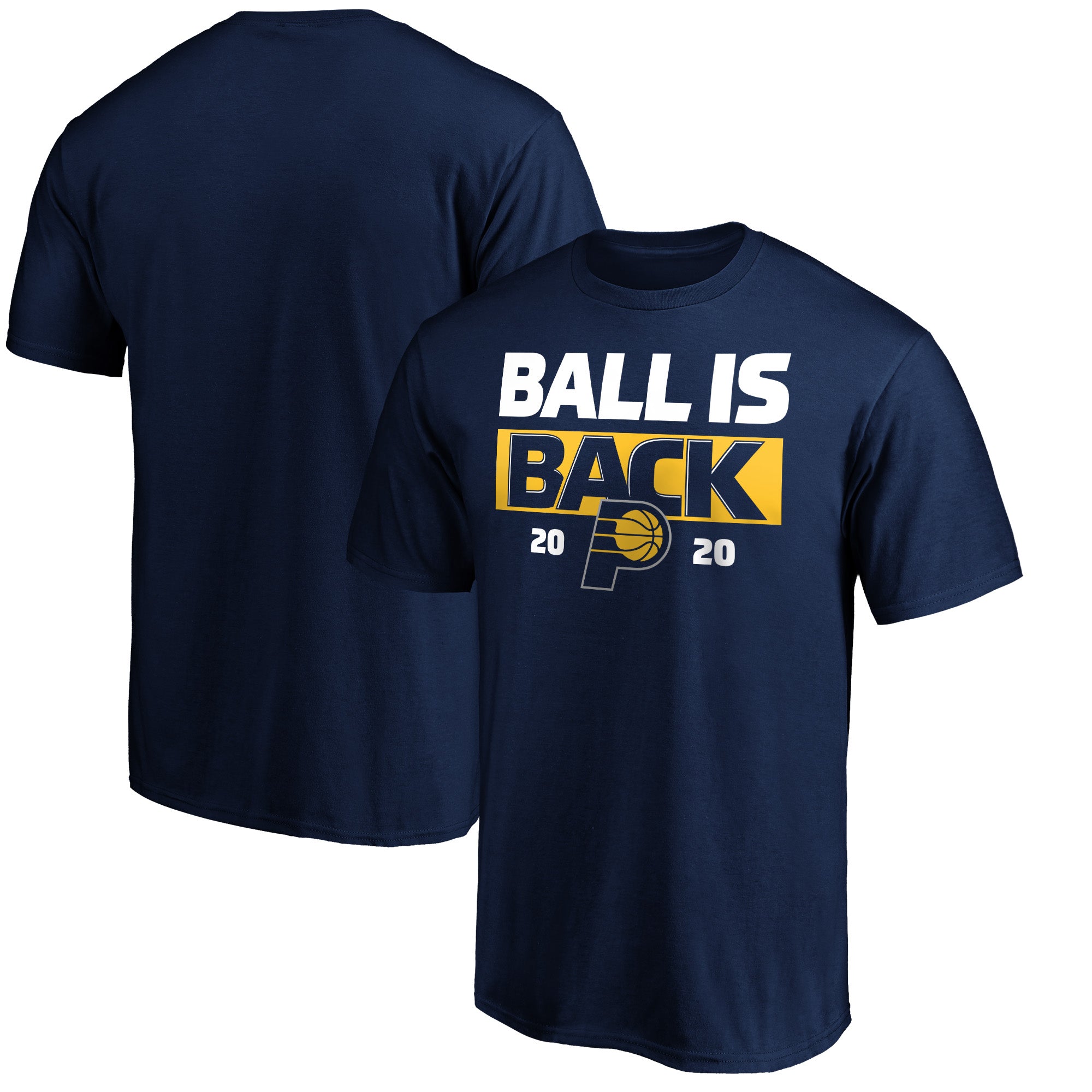 Men's Navy Indiana Pacers Ball Is Back T-Shirt