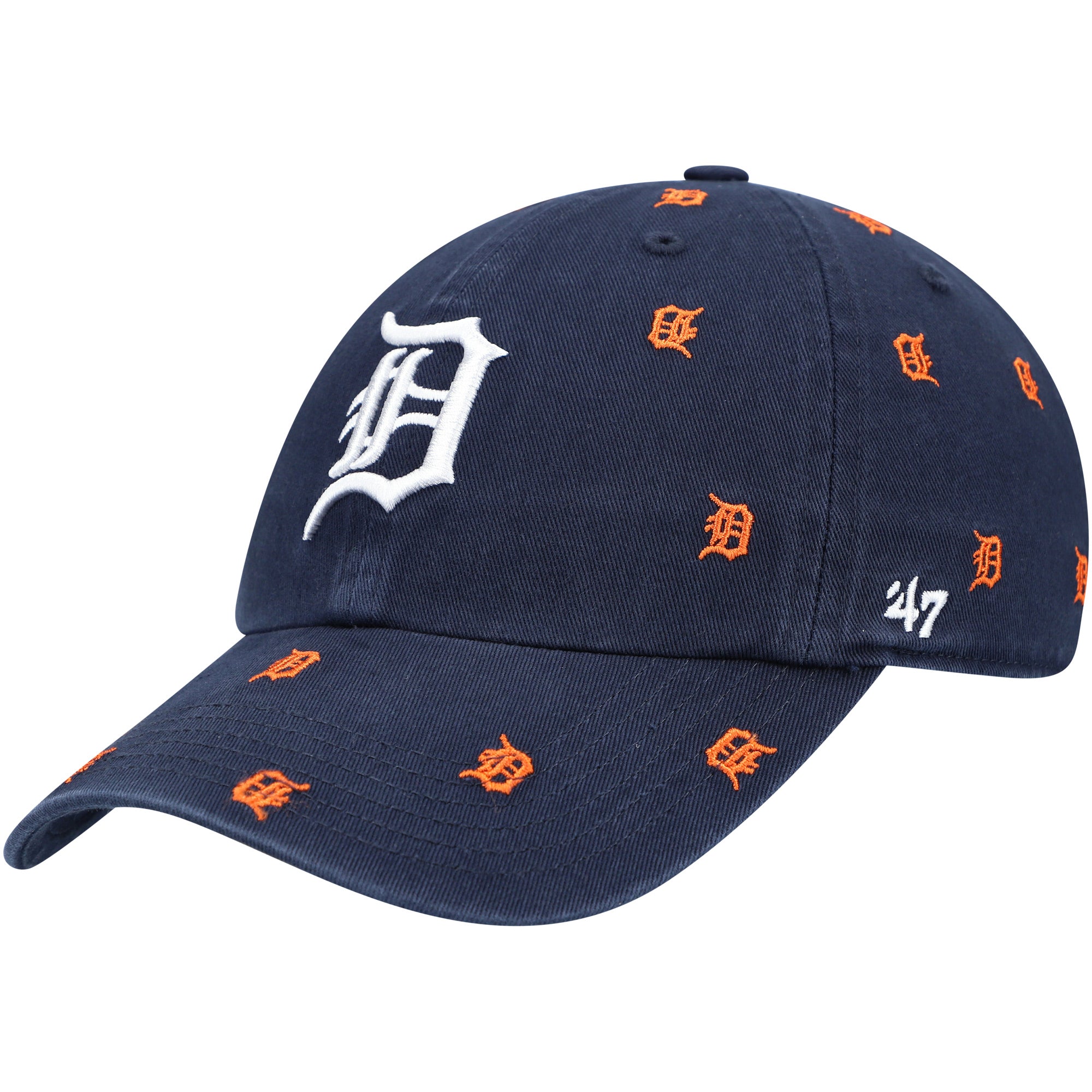 Women's '47 Navy Detroit Tigers Confetti Clean Up Adjustable Hat