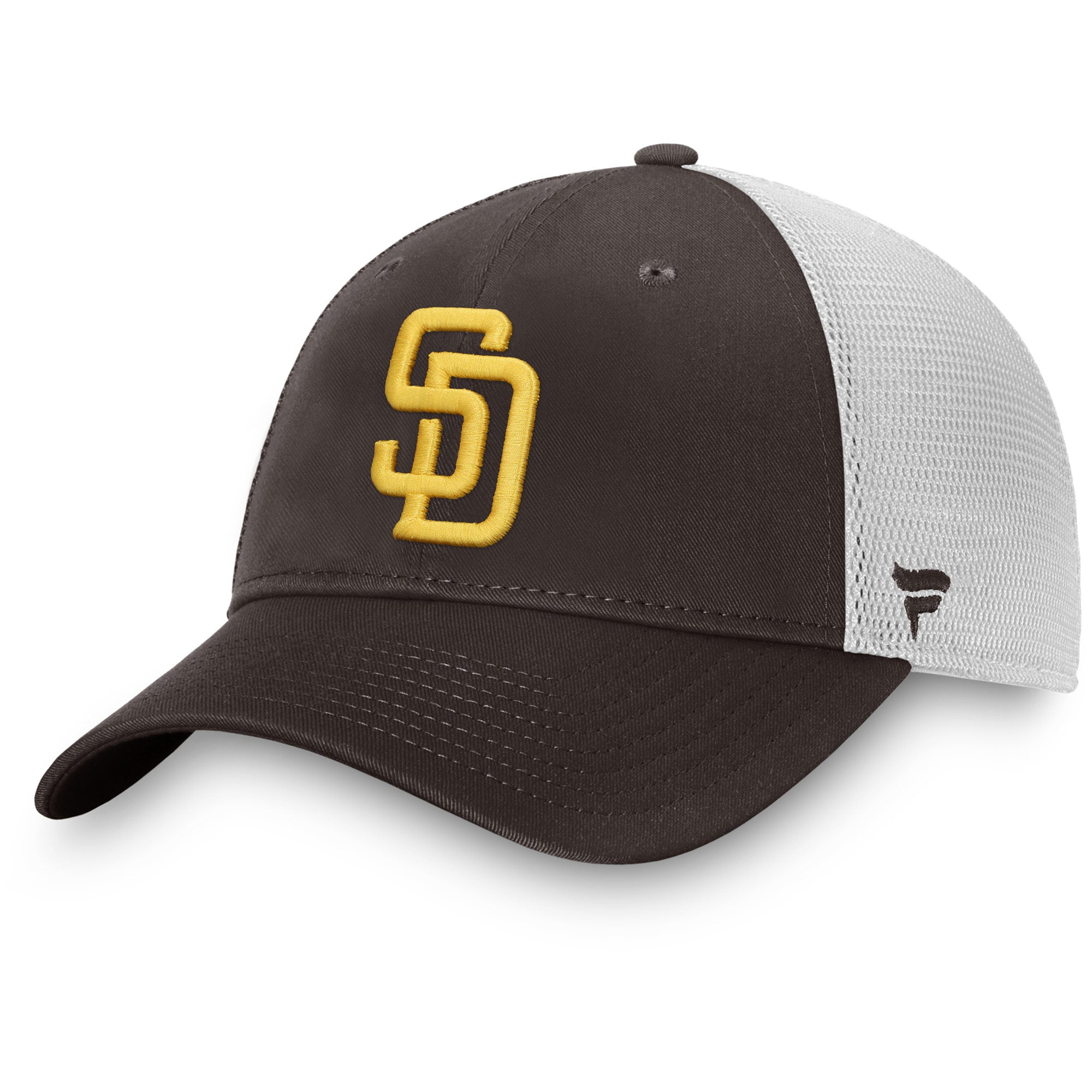 Men's Fanatics Brown/White San Diego Padres Team Core Unstructured Trucker Adjustable Hat