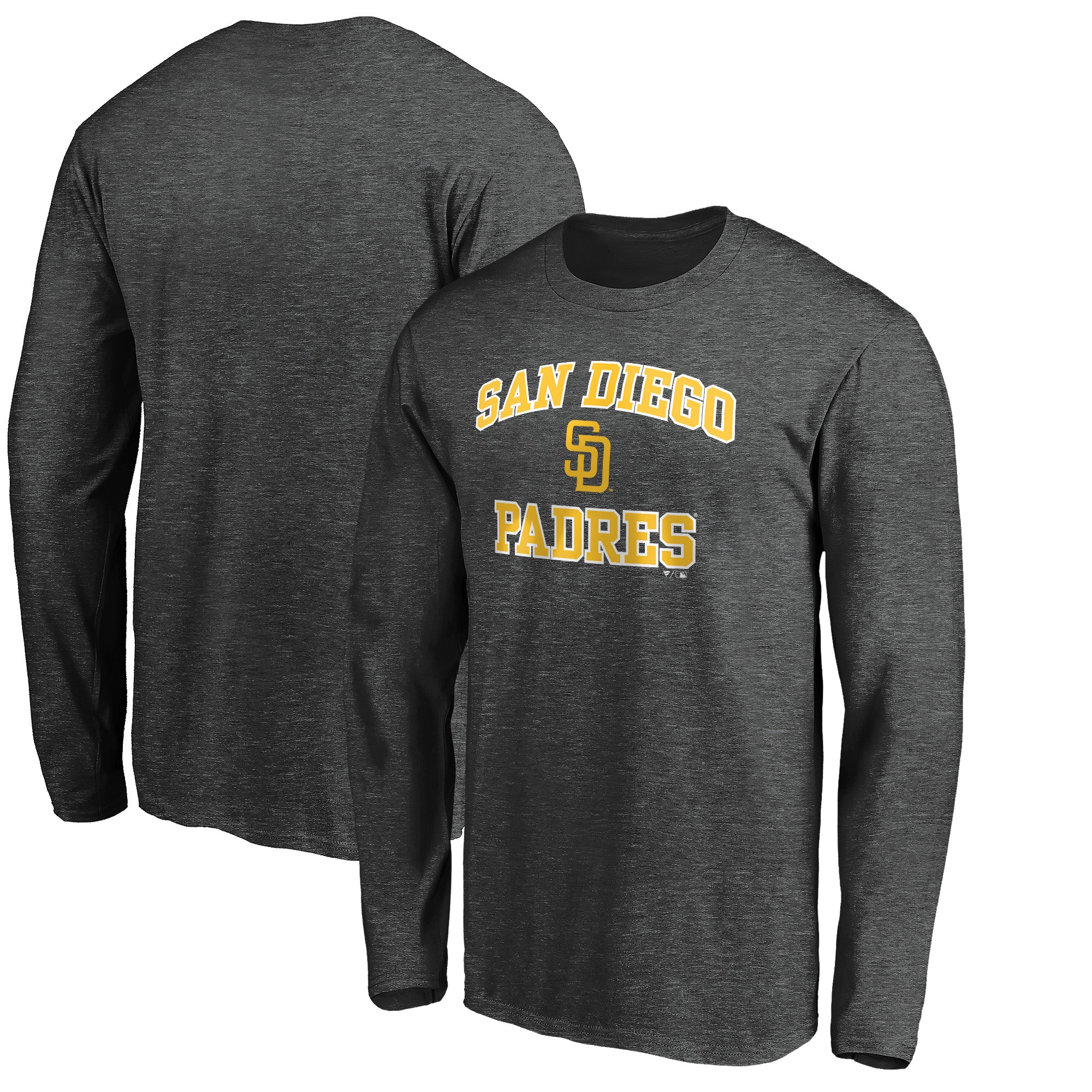 Men's Charcoal San Diego Padres Heart and Soul Long Sleeve T-Shirt