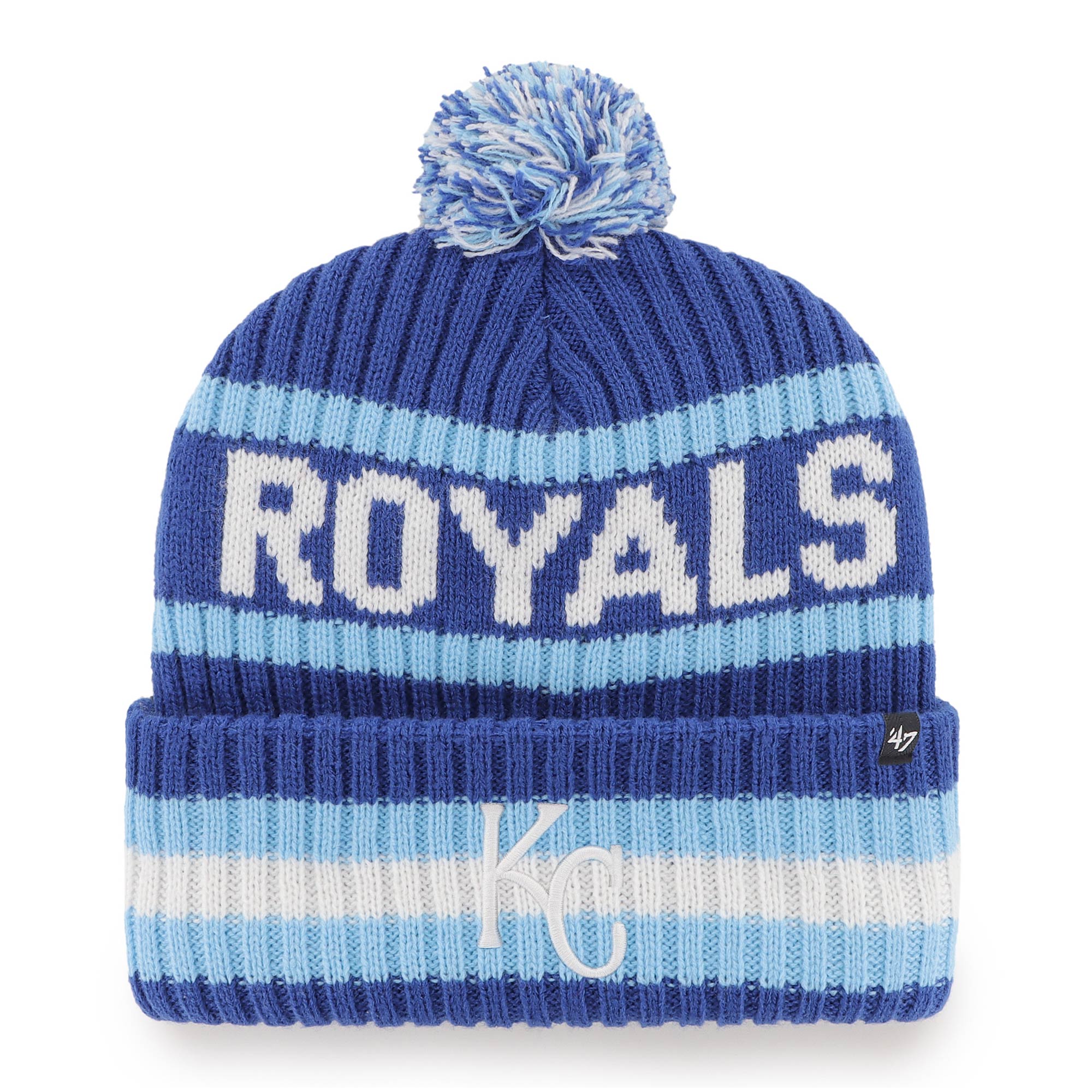 Men's '47  Royal Kansas City Royals Bering Cuffed Knit Hat with Pom