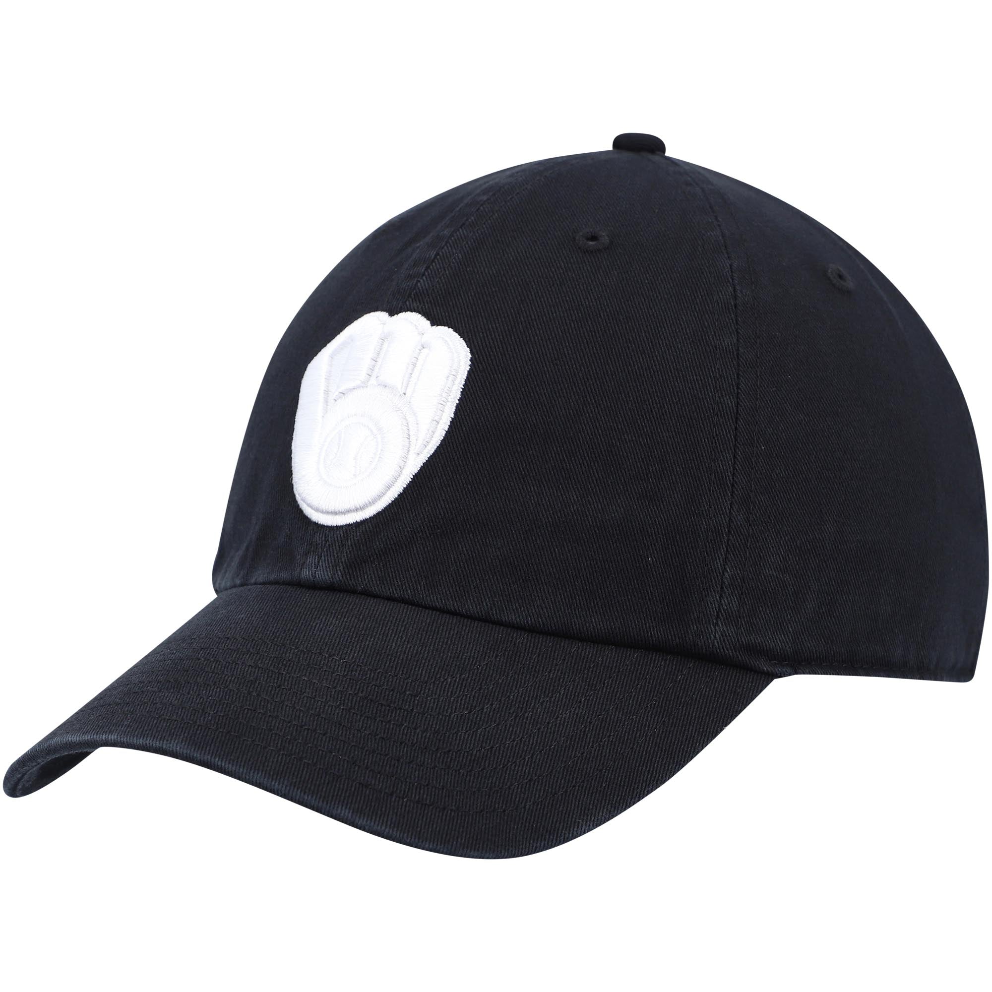 Men's '47 Black Milwaukee Brewers Challenger Adjustable Hat