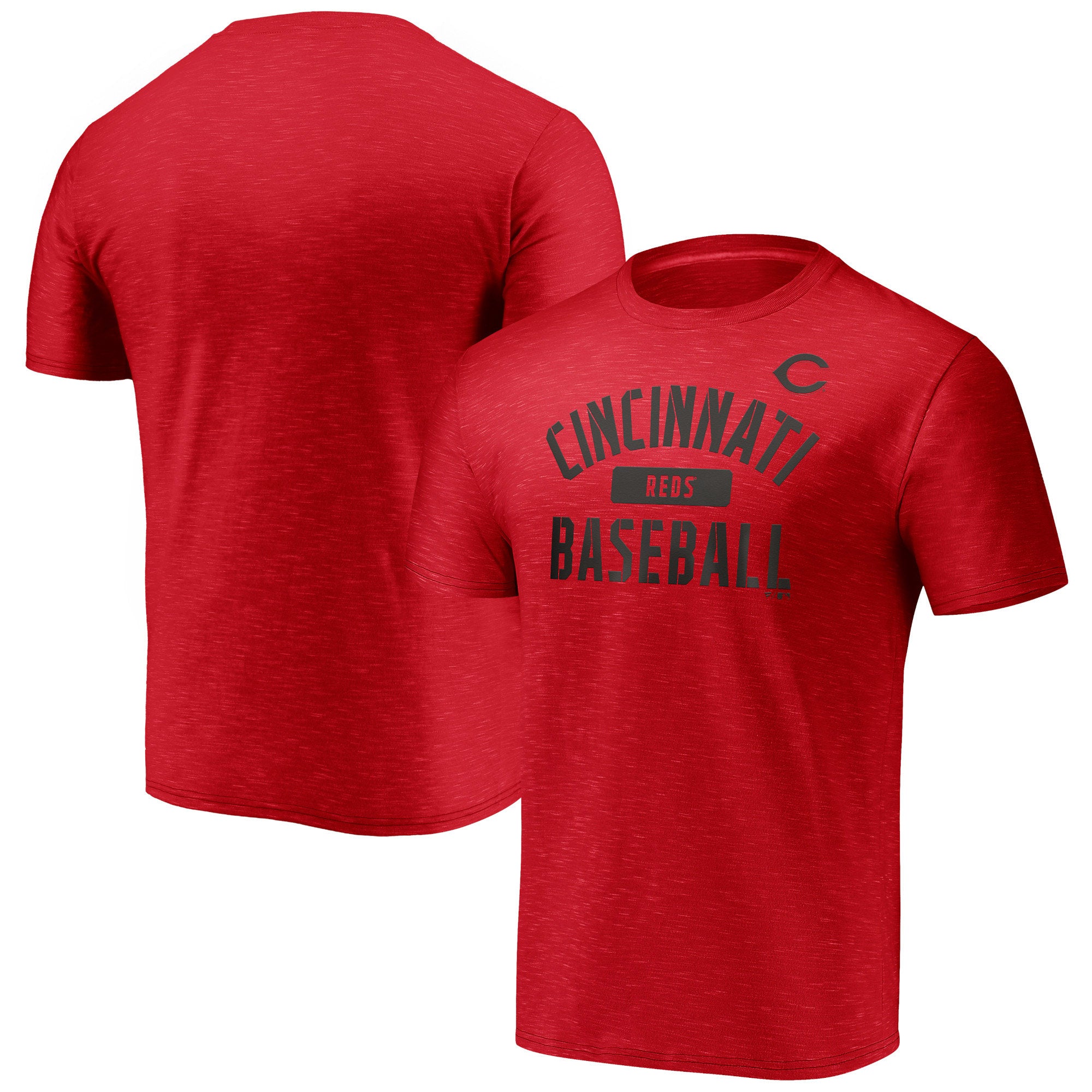 Men's Fanatics Red Cincinnati Reds Primary Pill Space Dye T-Shirt