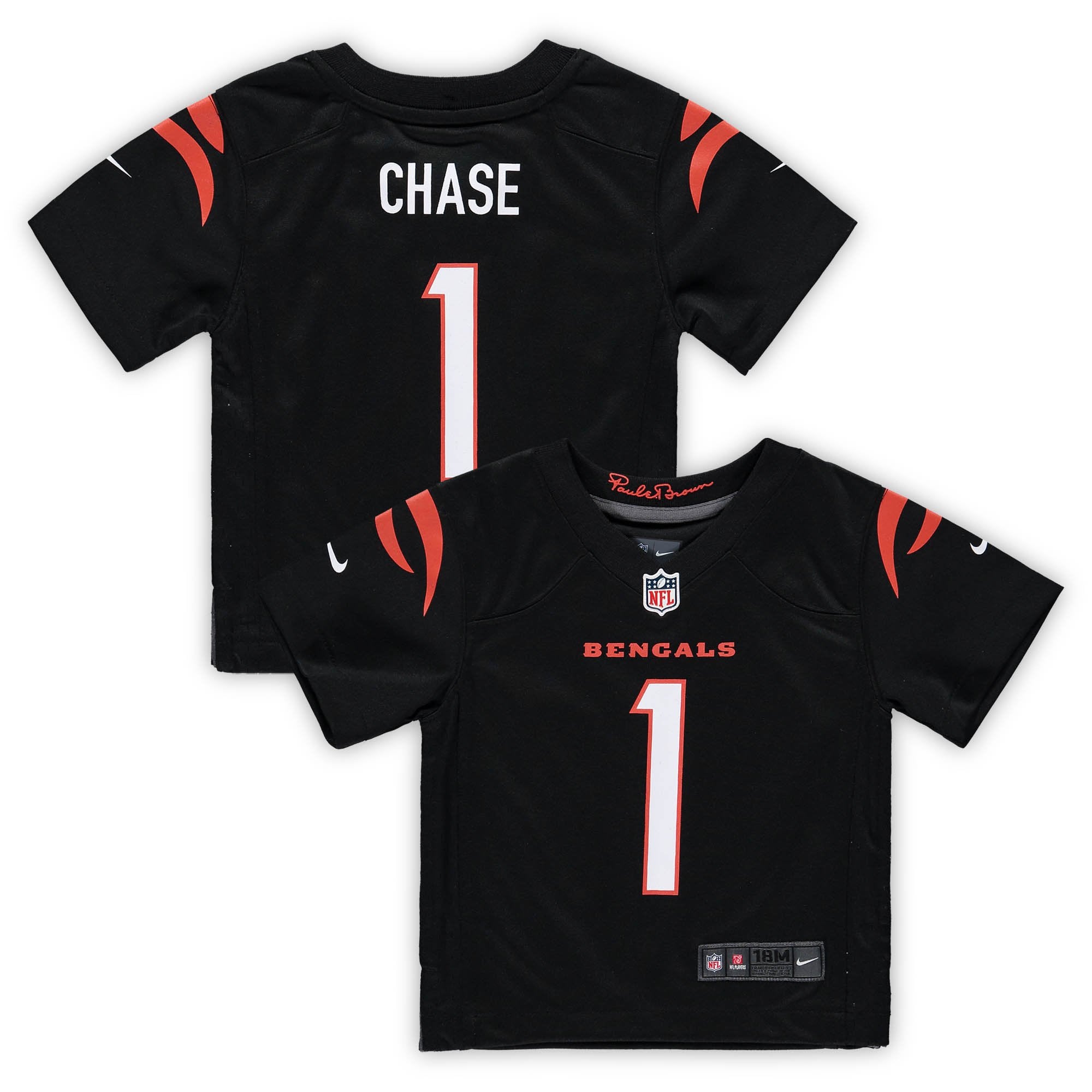 Infant Nike Ja'Marr Chase Black Cincinnati Bengals Team  Player Game Jersey