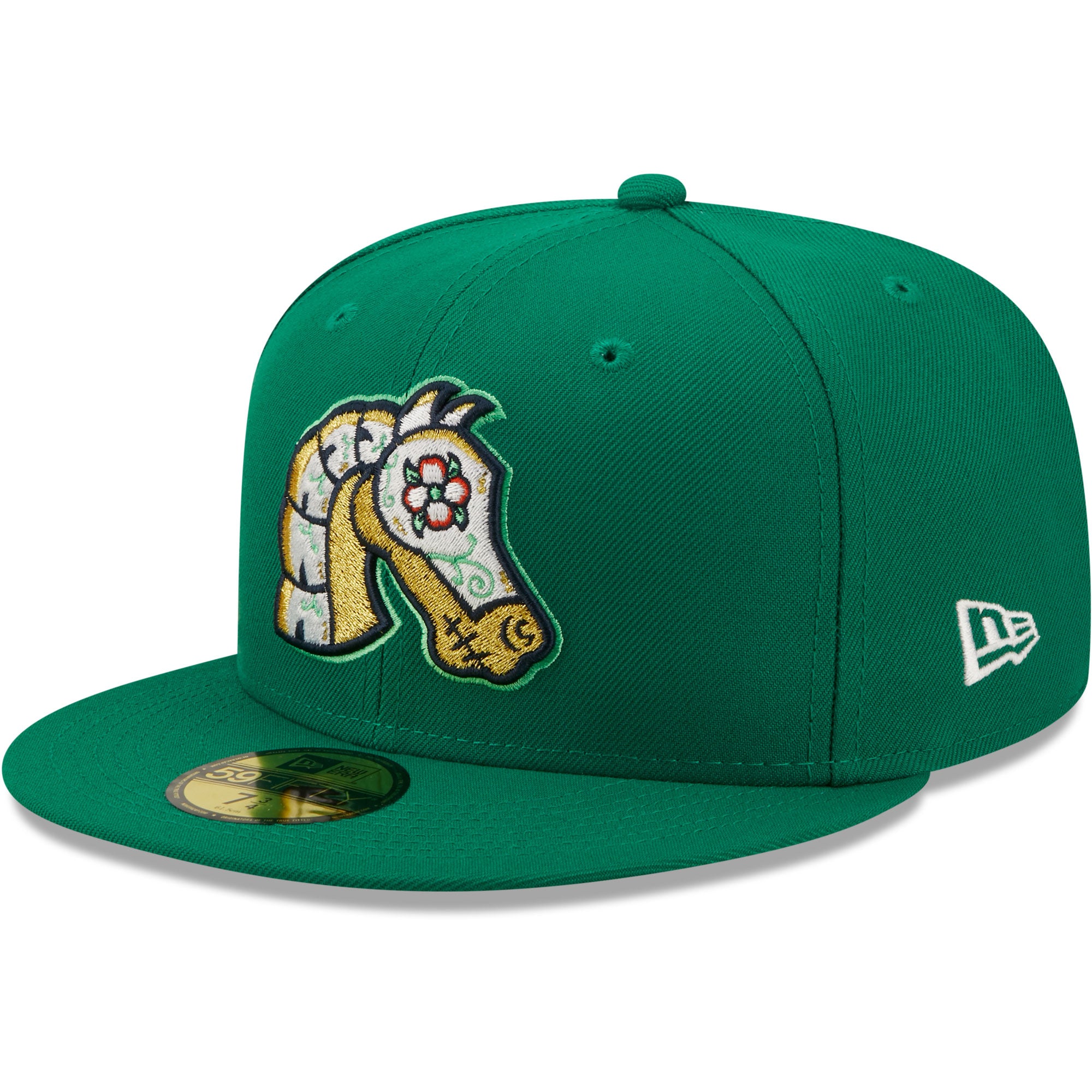 Men's New Era Green Caballeros de Charlotte Copa De La Diversion 59FIFTY Fitted Hat